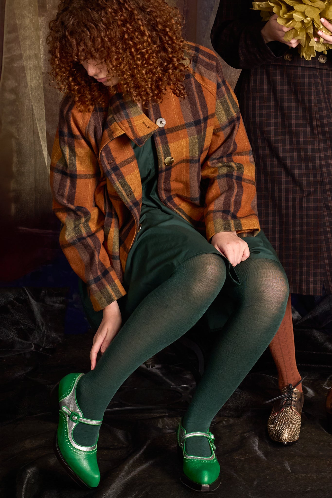 Tightology | Luxe Green Merino Wool Tights