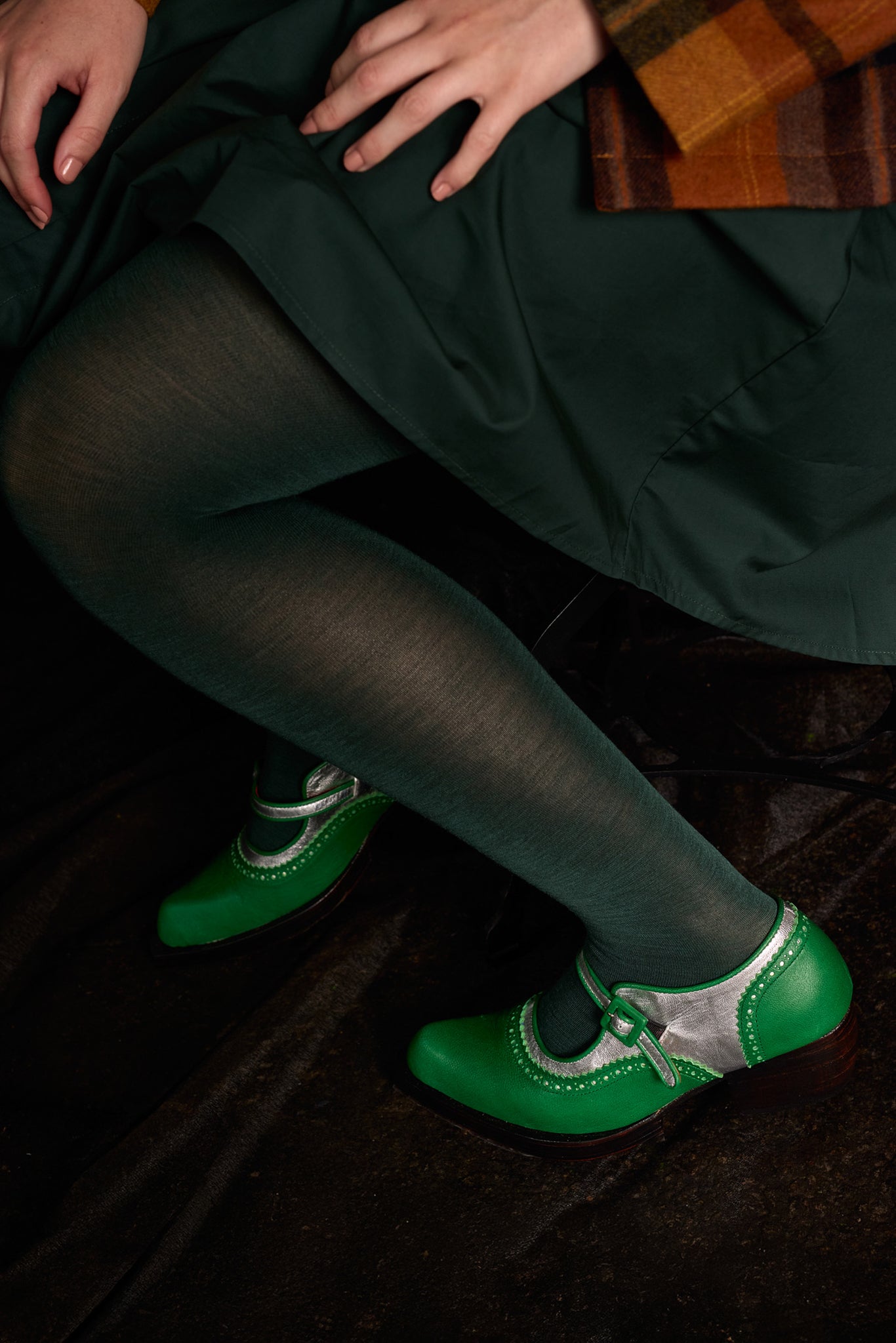 Tightology | Luxe Green Merino Wool Tights
