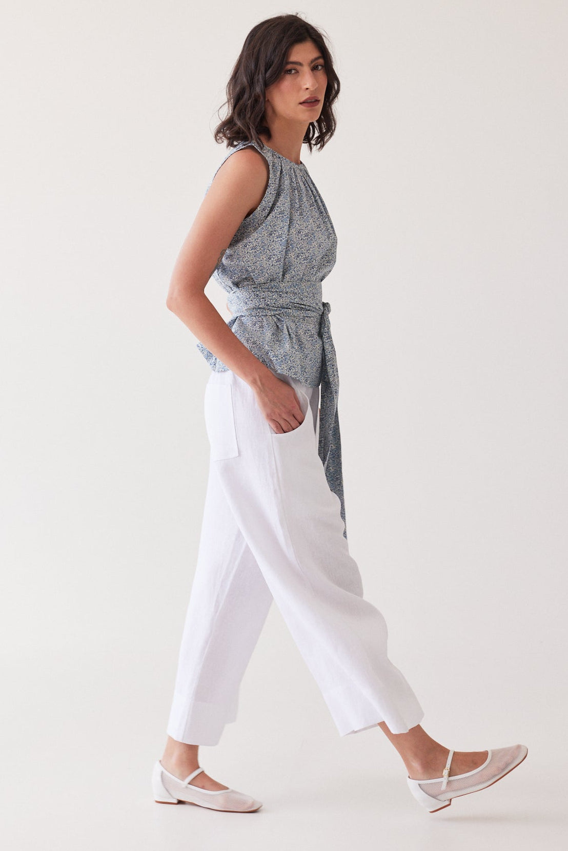 Oliver Pull On Pant | White