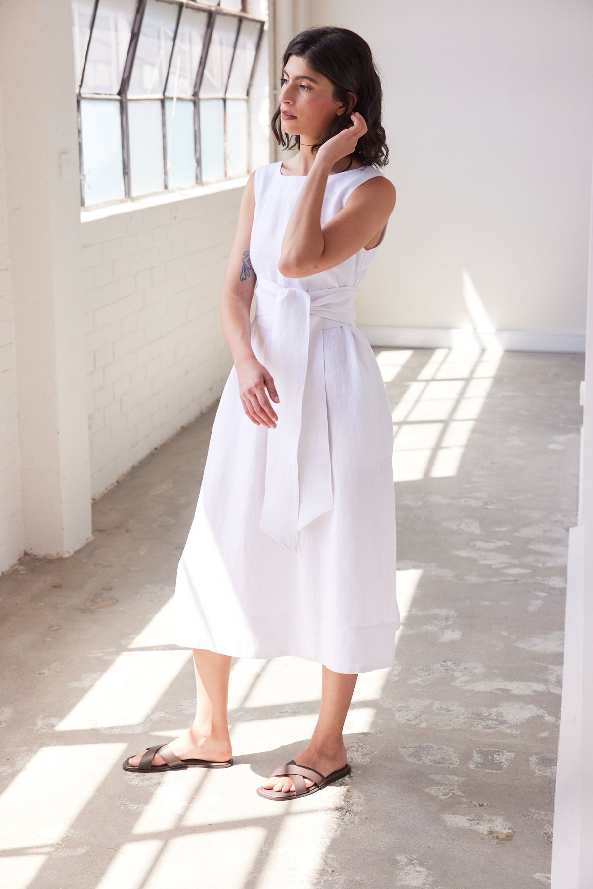 Paloma Sleeveless Dress | White