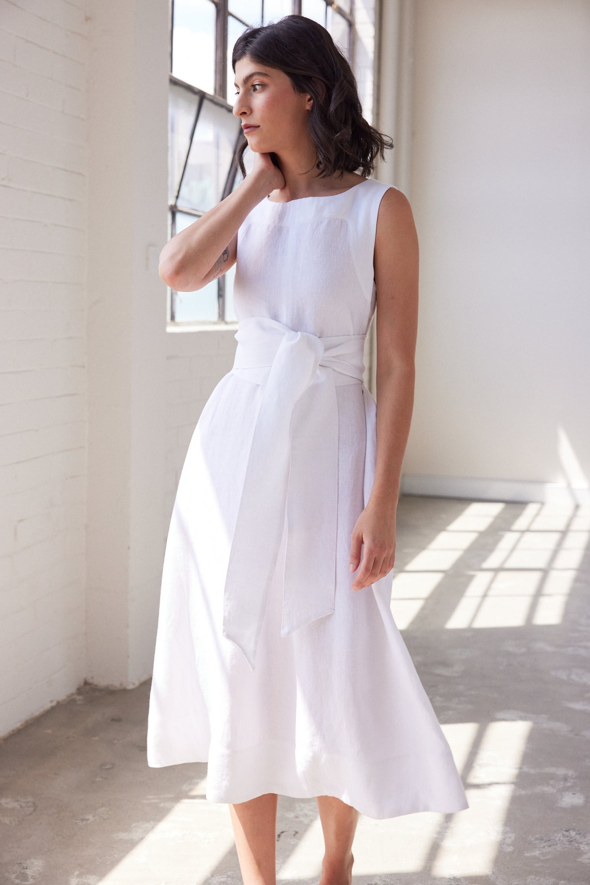Paloma Sleeveless Dress | White