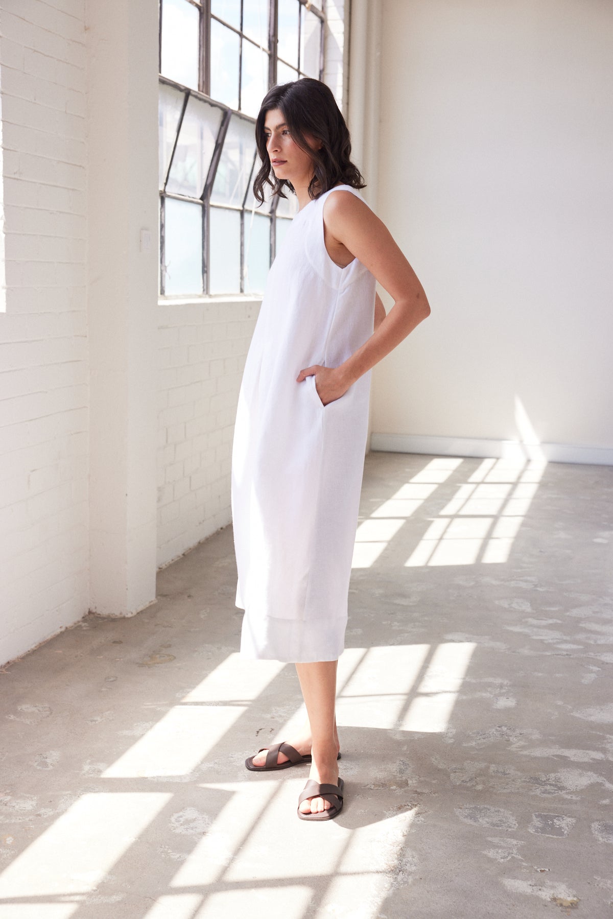 Paloma Sleeveless Dress | White