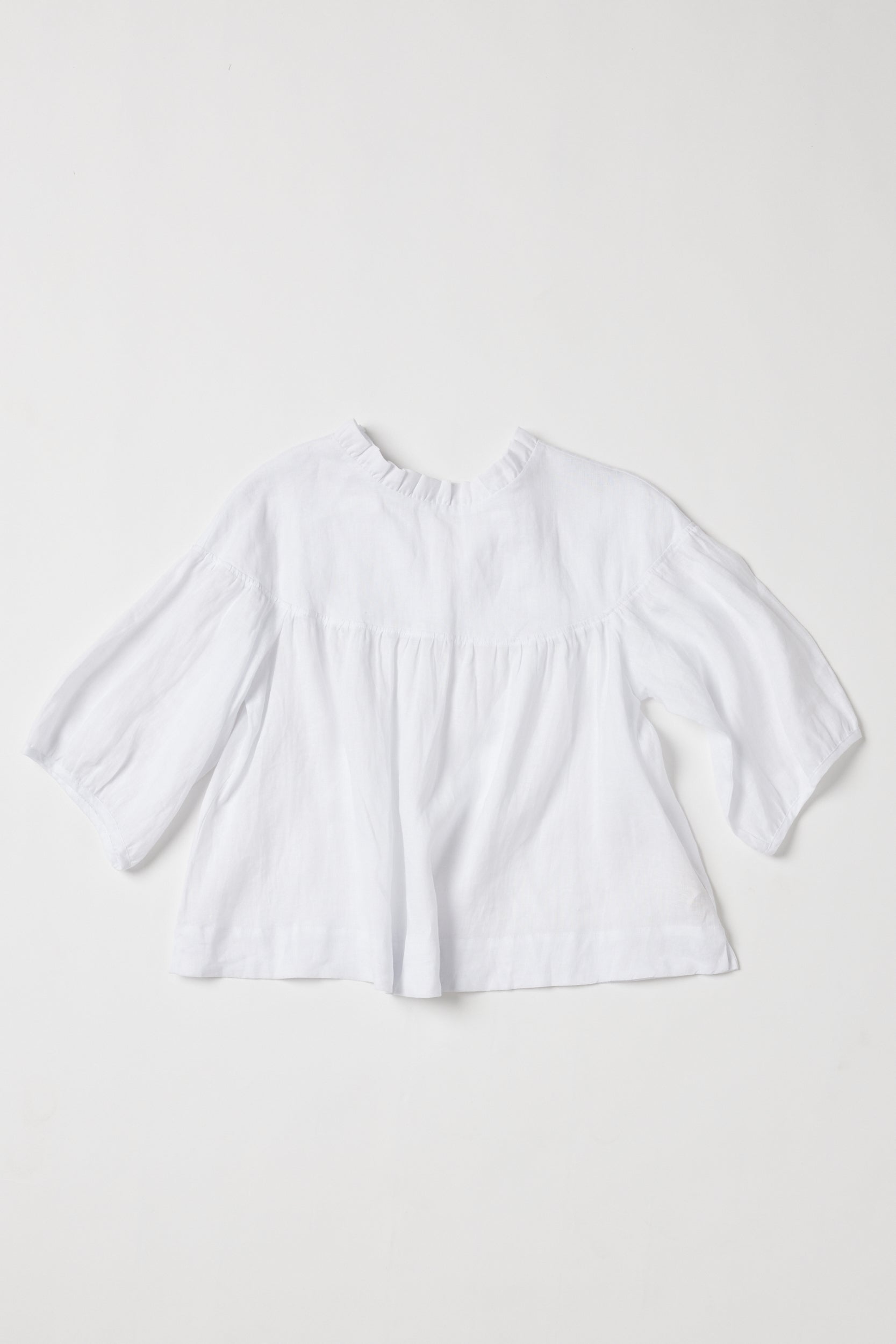 Peggie Puff Sleeve Blouse | White