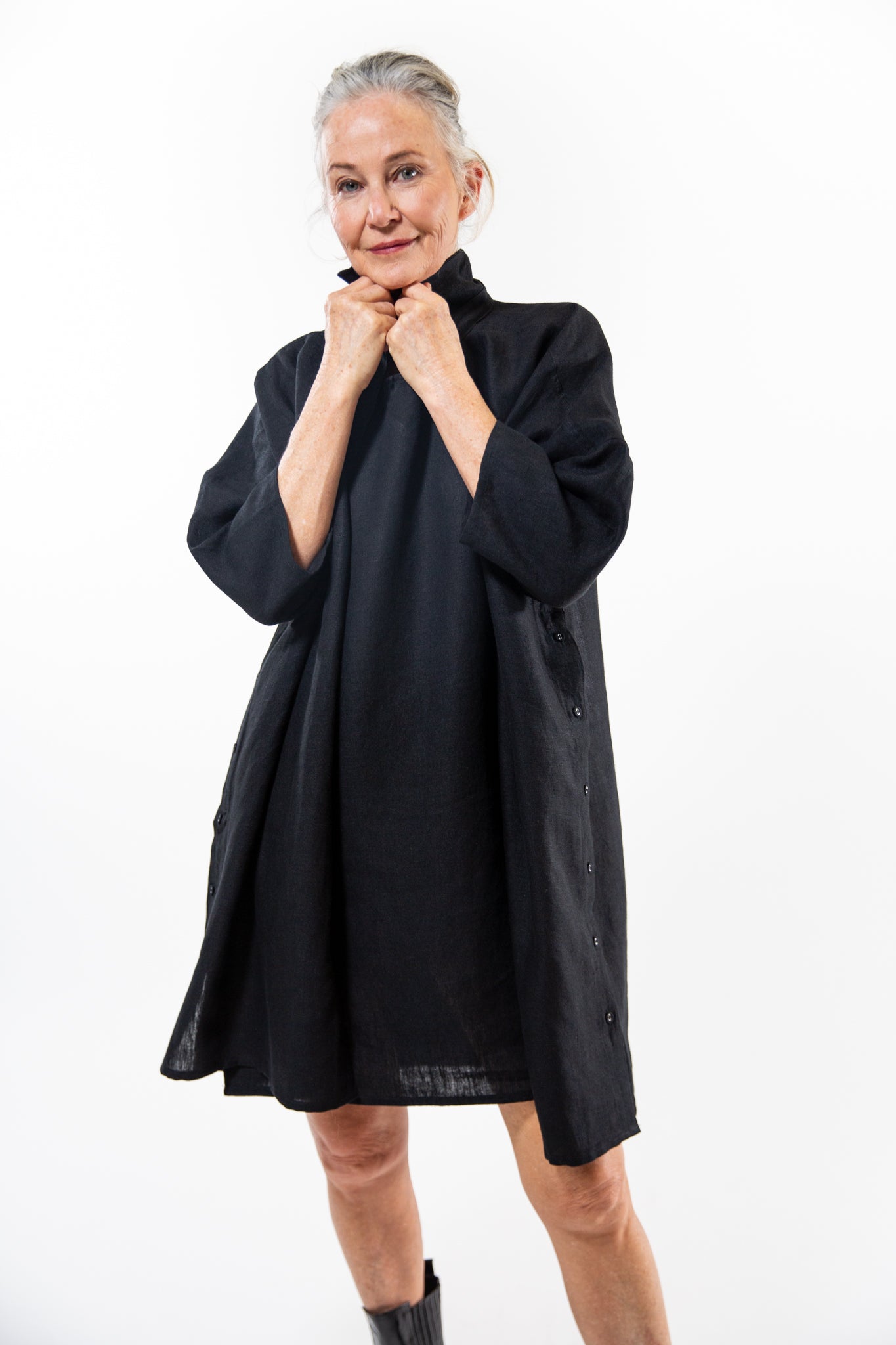 Pippi Shirt Dress | Black