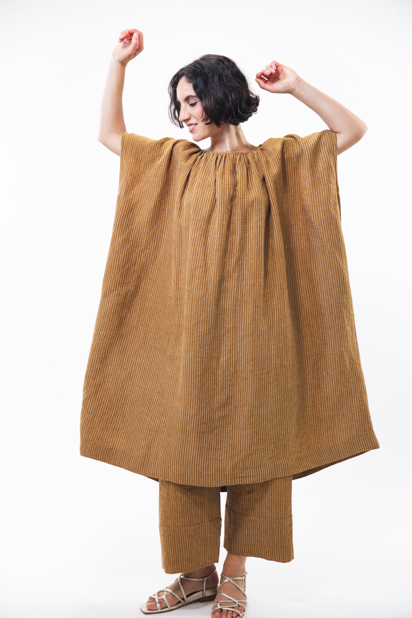 Poppy Dress | Ochre Stripe