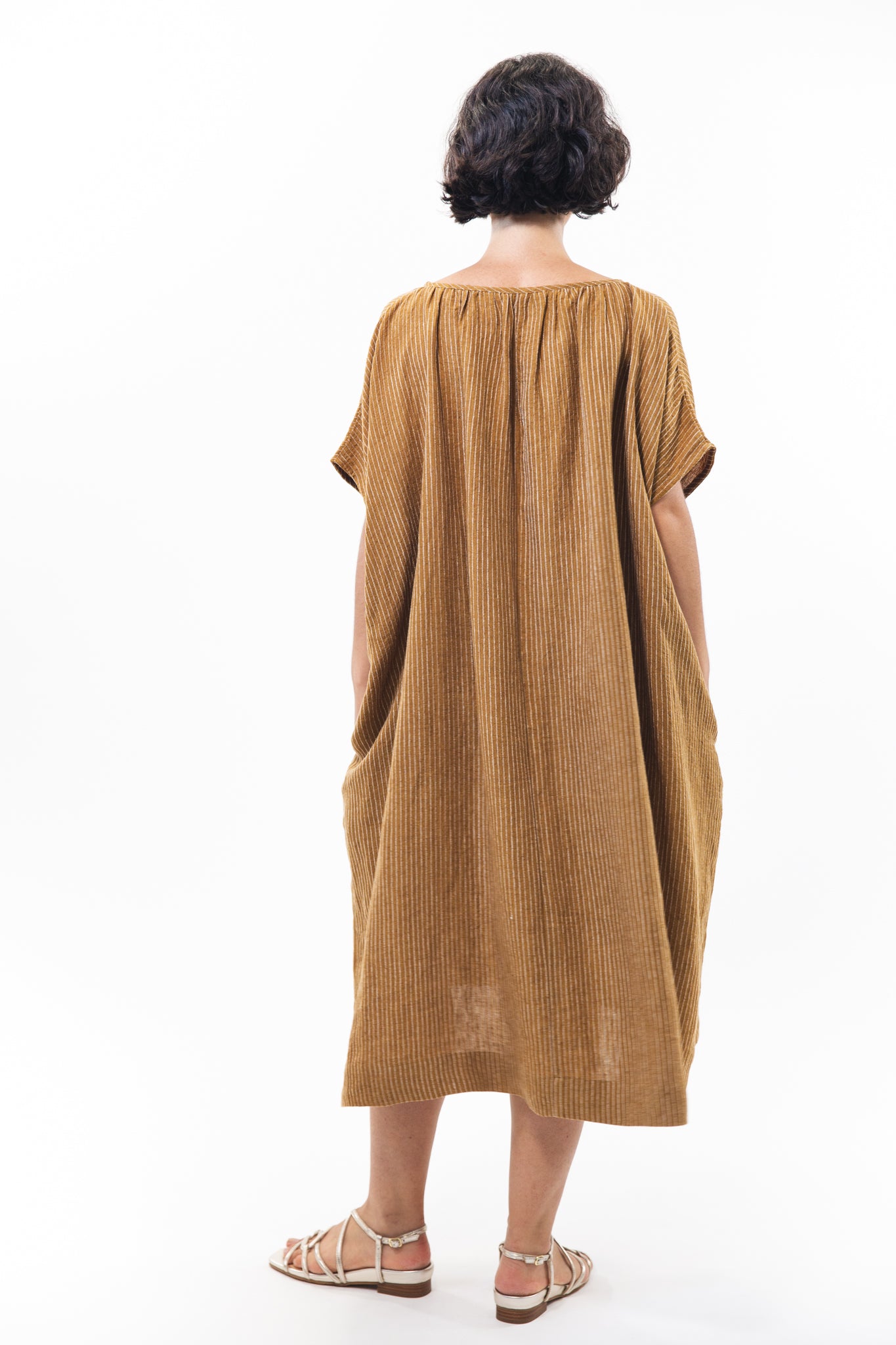 Poppy Dress | Ochre Stripe