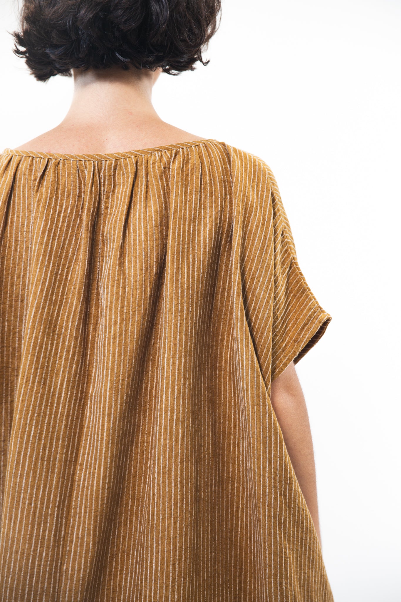 Poppy Dress | Ochre Stripe