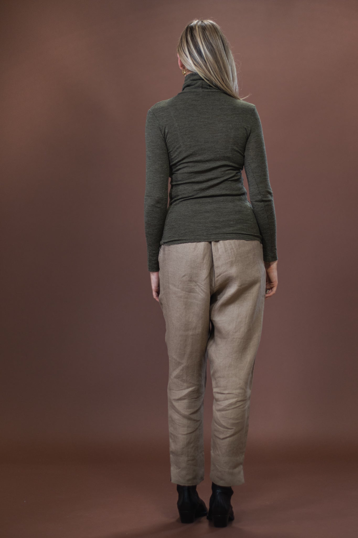 Merino Roll Neck | Capers Melange