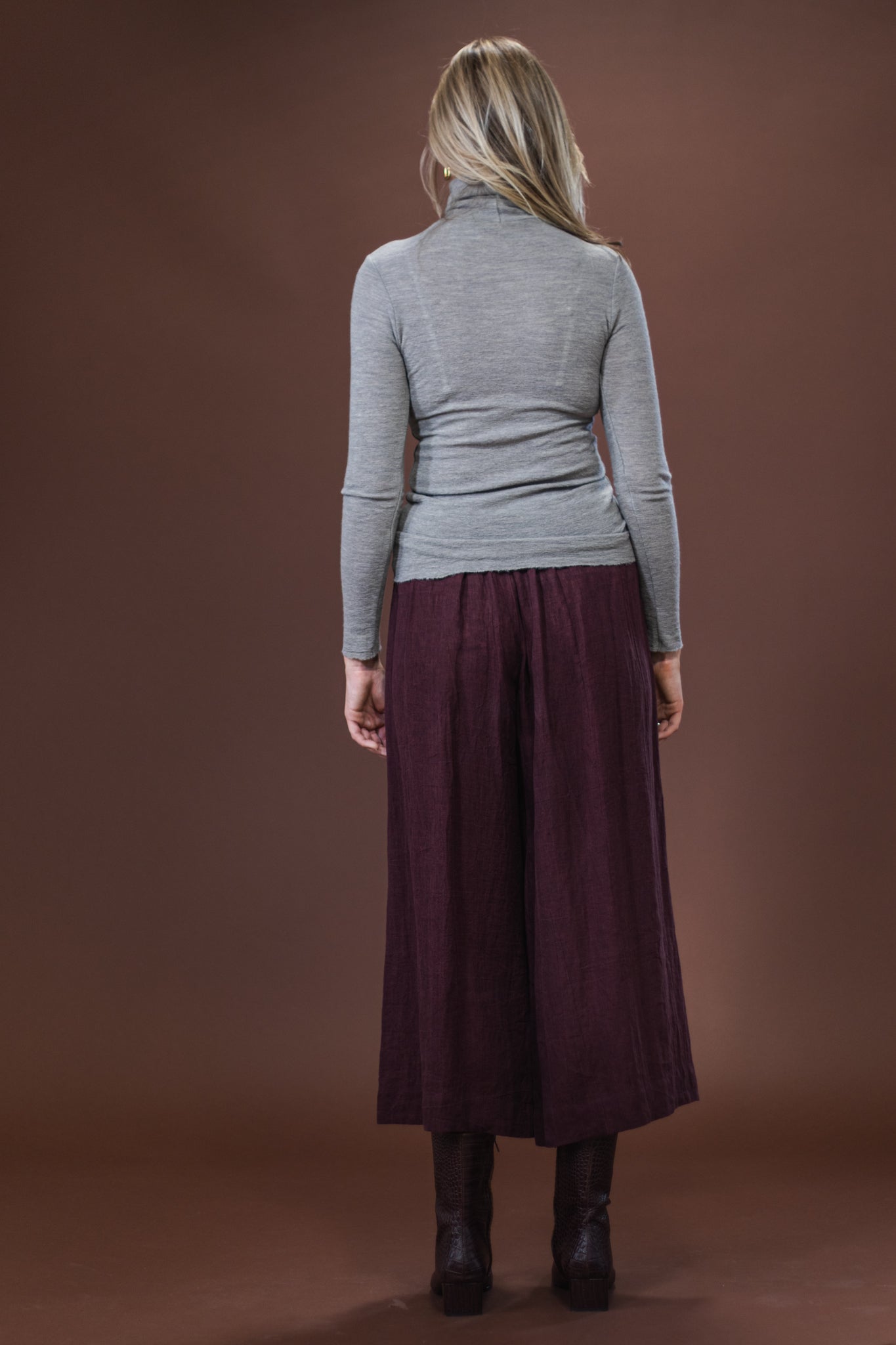 Merino Roll Neck | Elephant Melange
