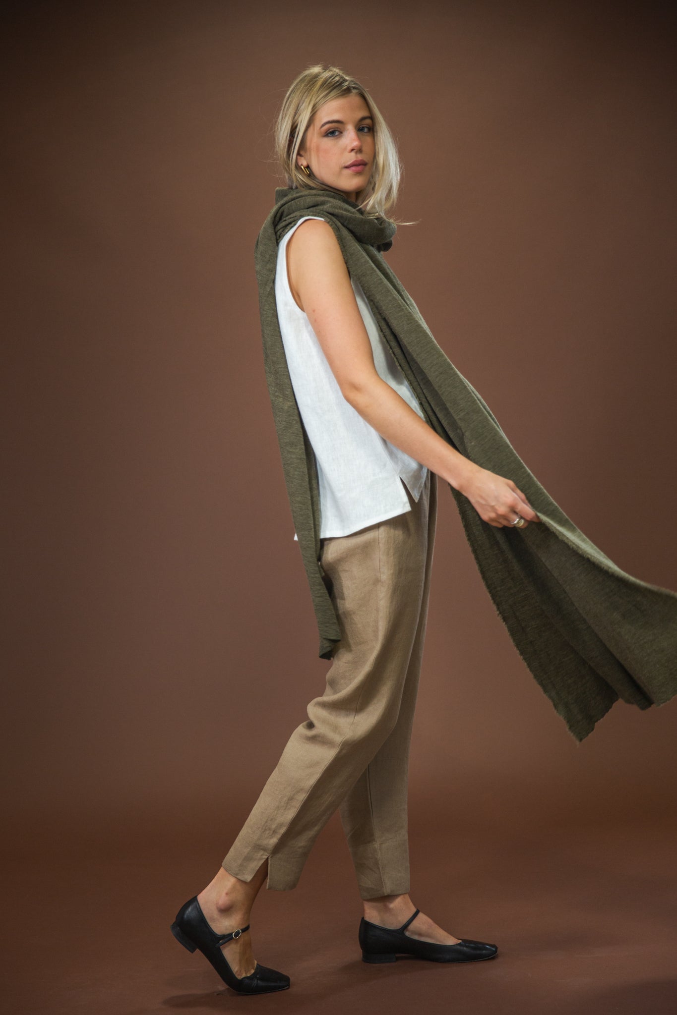 Merino Scarf | Capers Melange