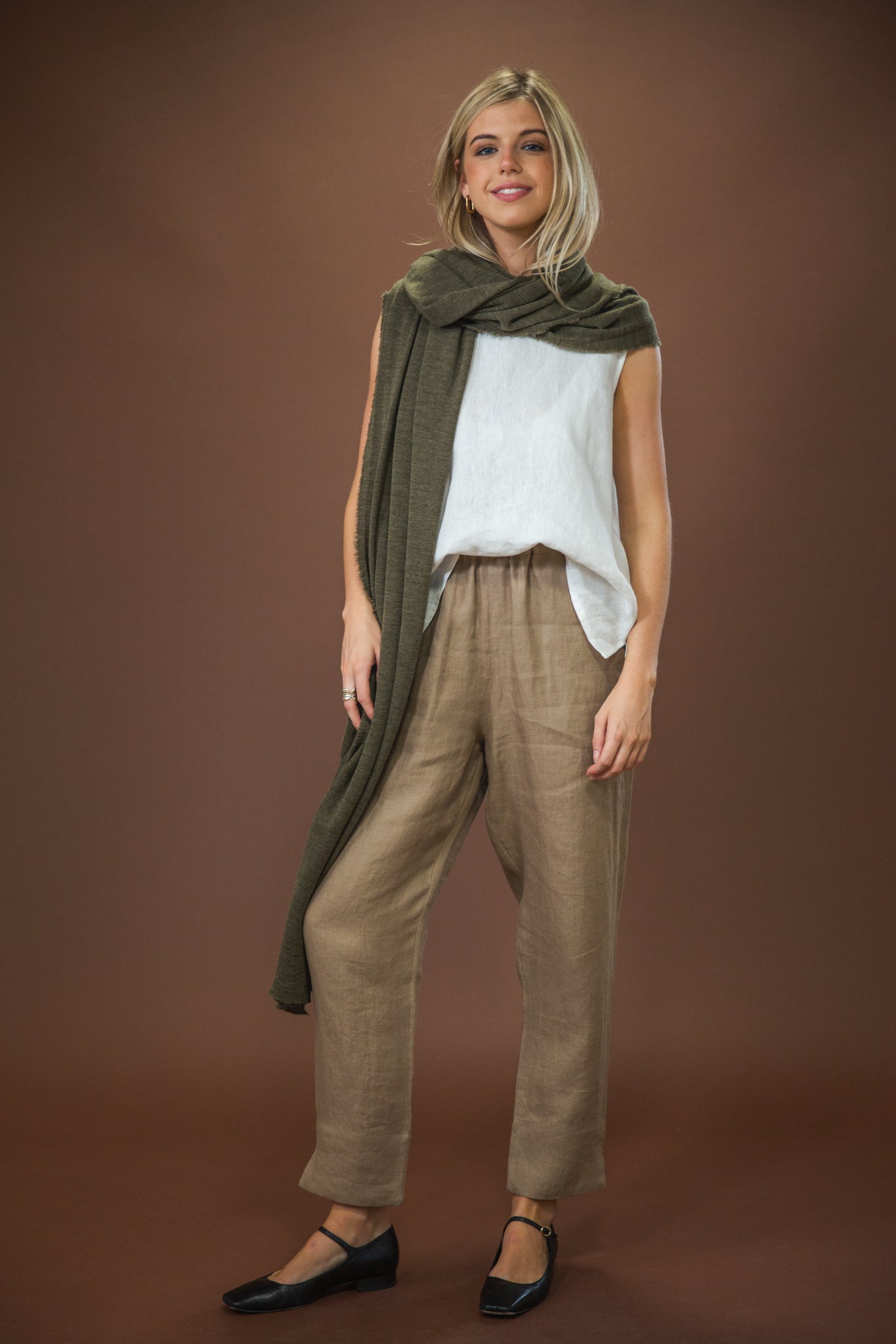 Merino Scarf | Capers Melange