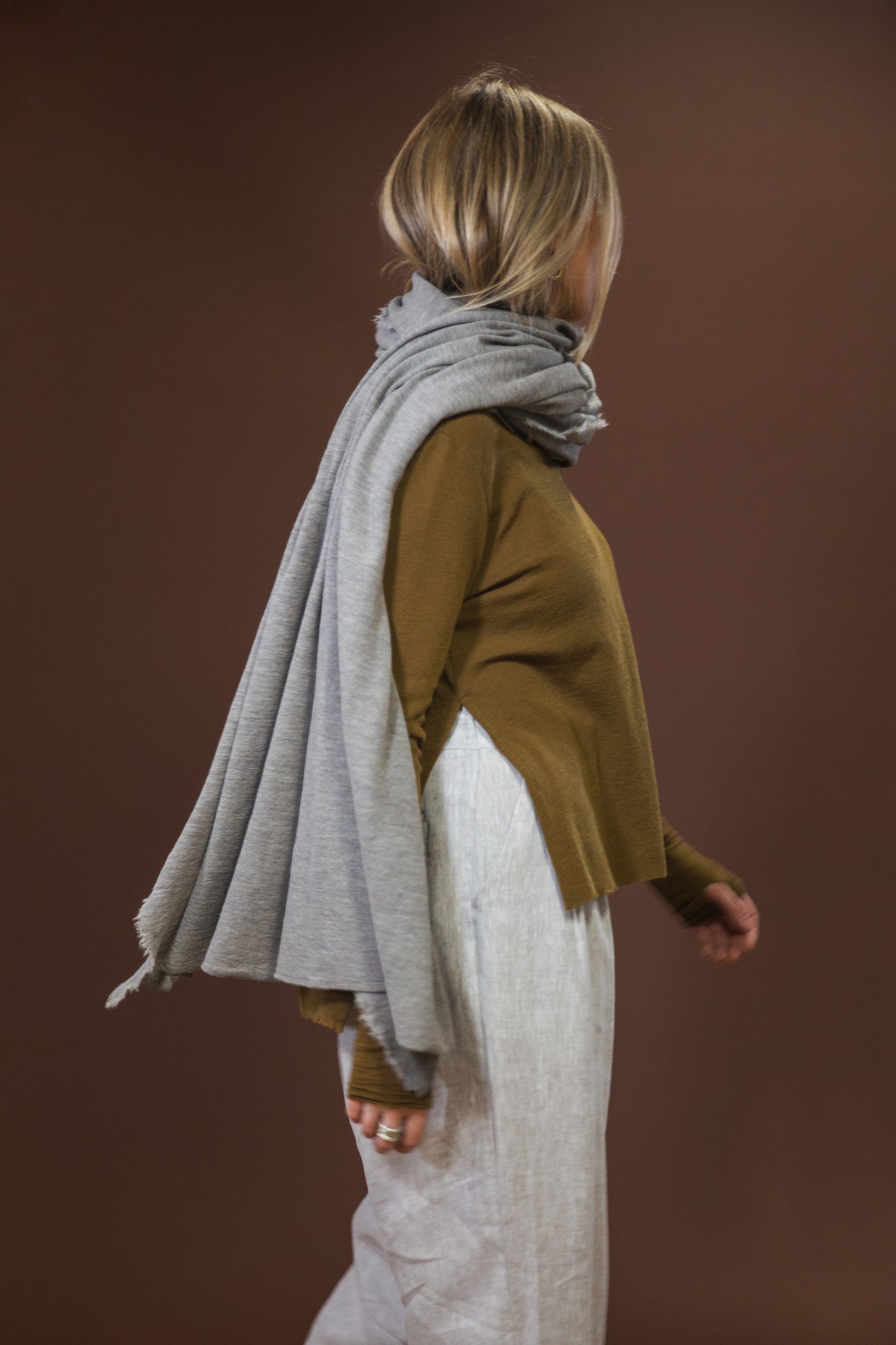 Merino Scarf | Elephant Melange