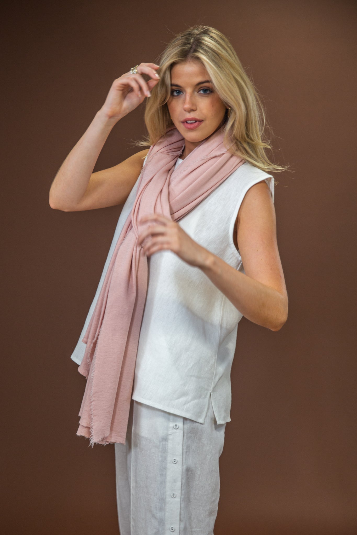 Merino Scarf | Rose