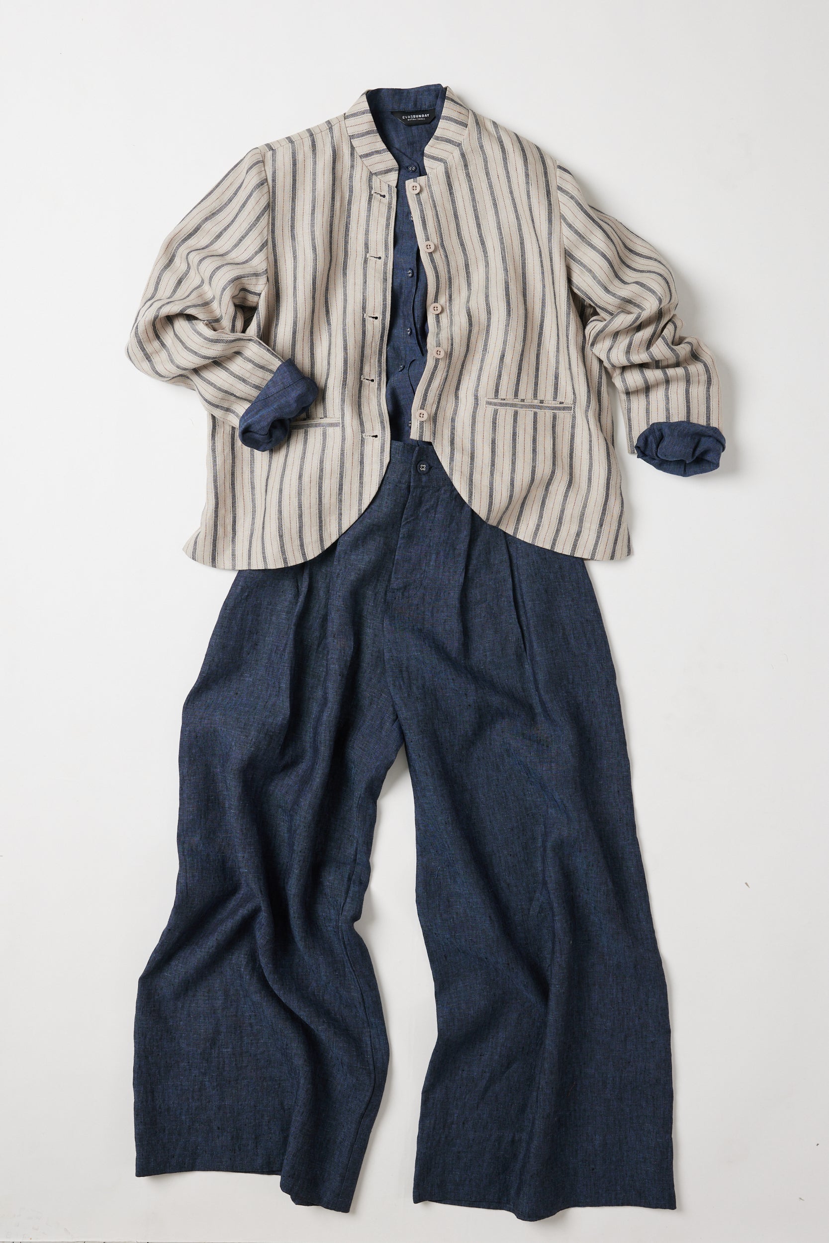 Scout Stand Collar Jacket | Navy Stripe