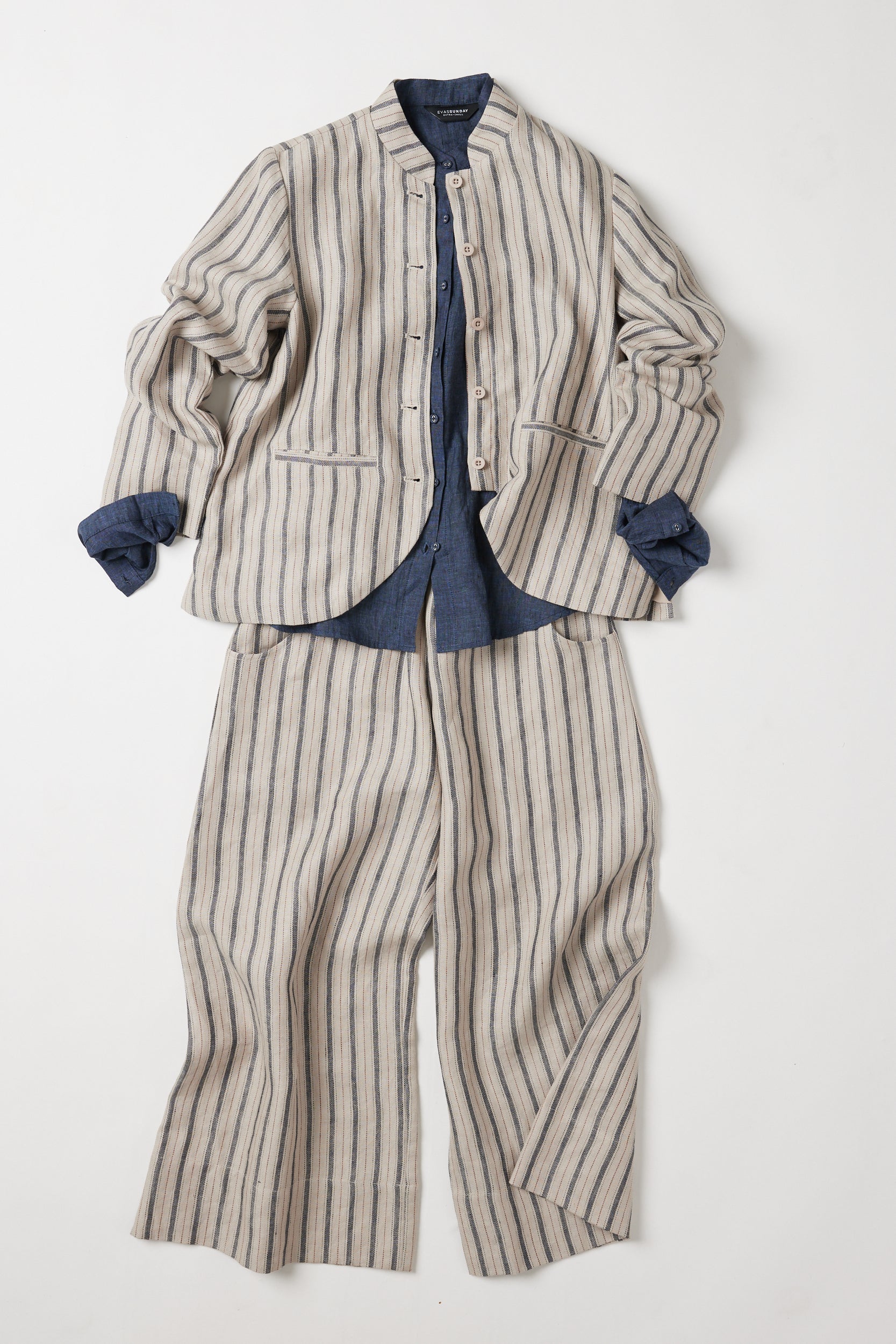 Scout Stand Collar Jacket | Navy Stripe