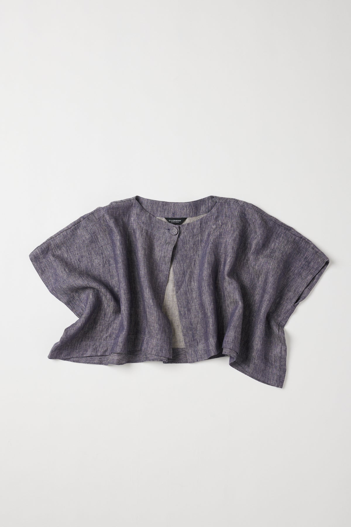 Tussie Capelet | Dusty Denim Linen
