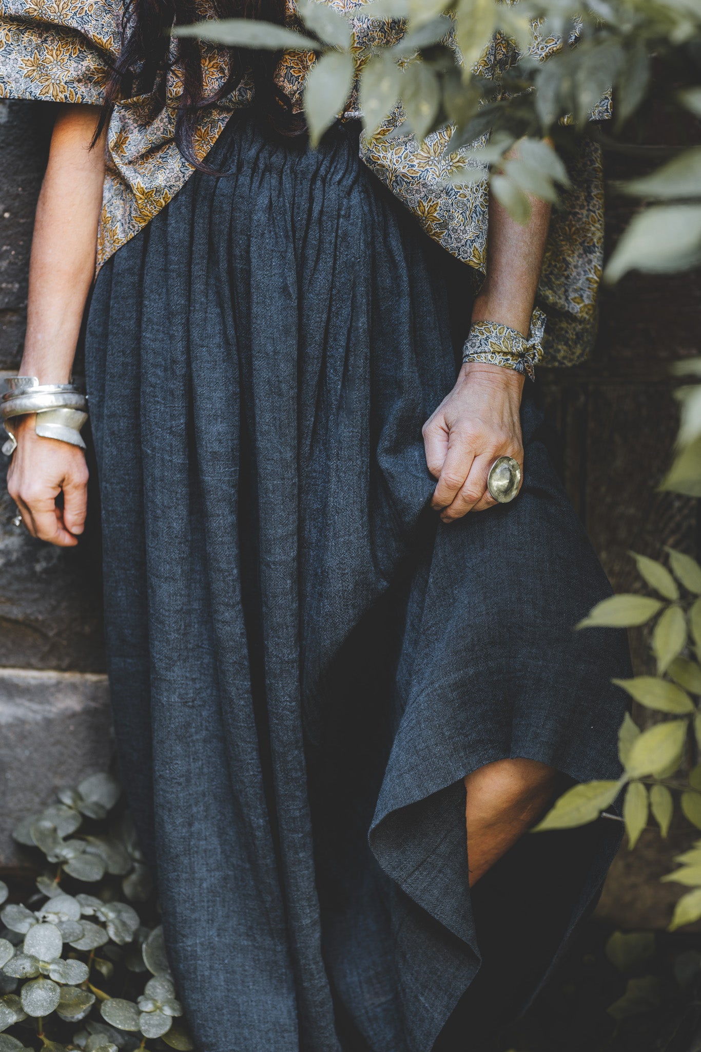 Leilani Skirt | Navy Gauze