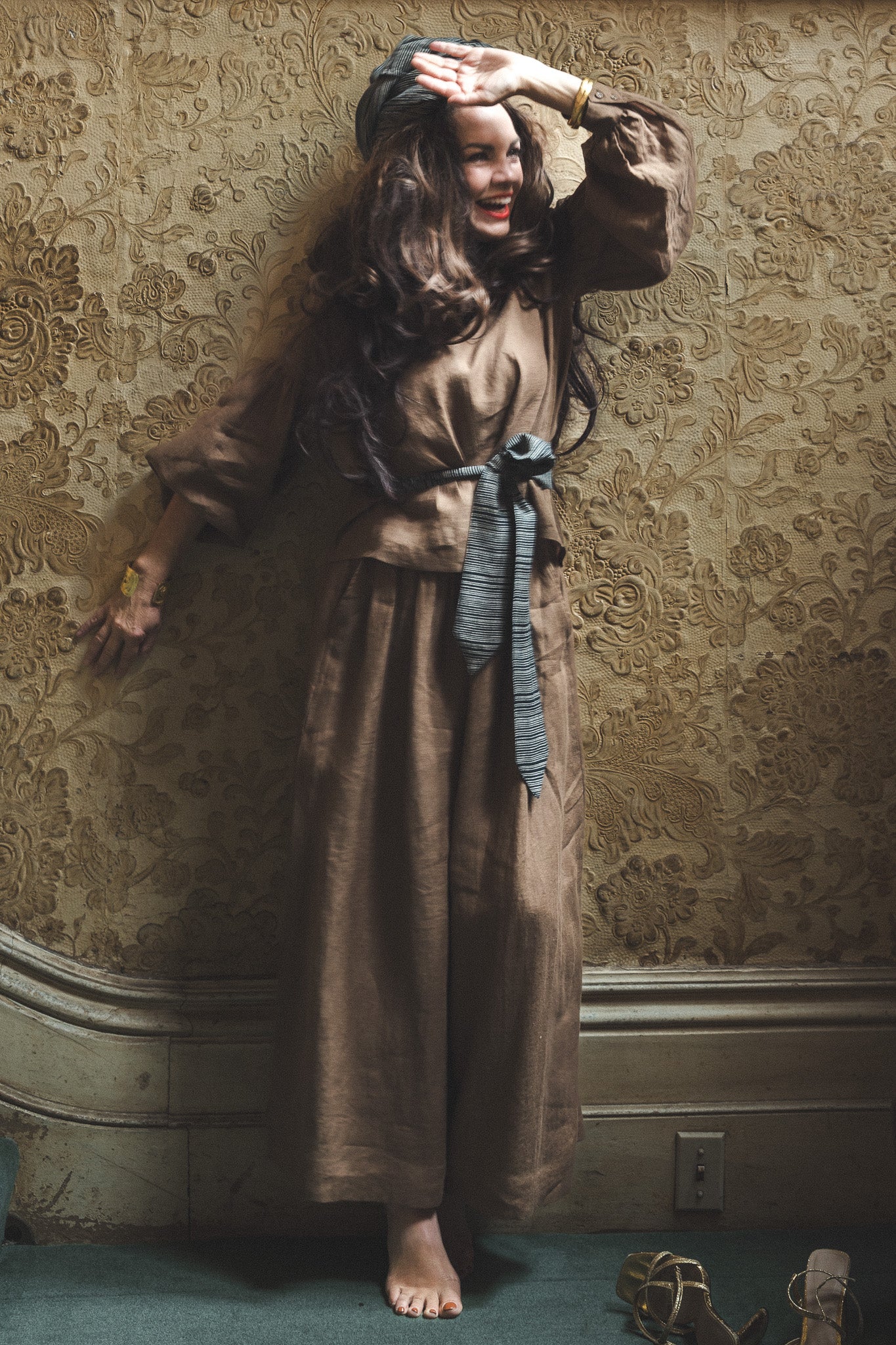 Pointed Tie | Raven Stripe