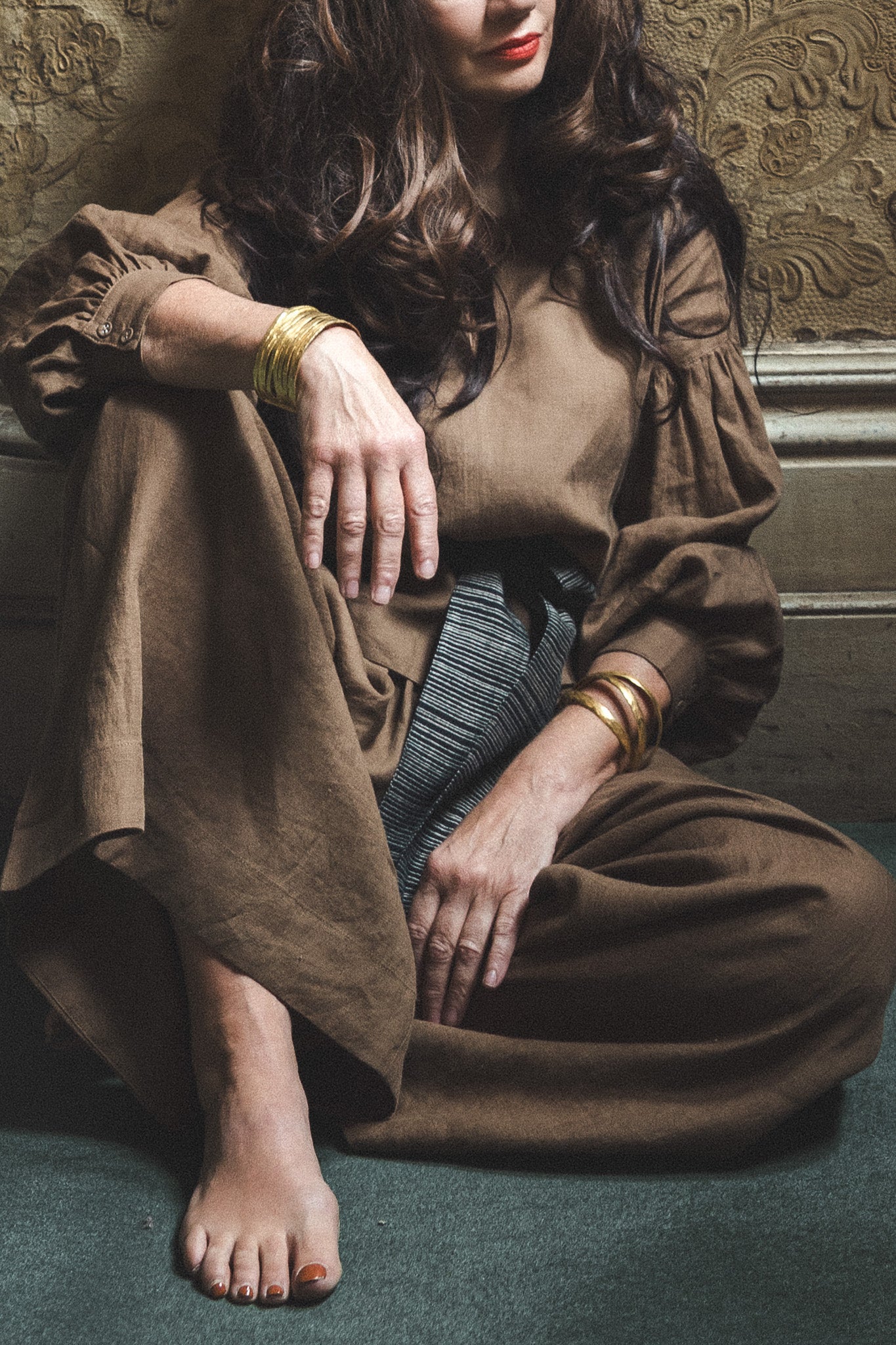 Pointed Tie | Raven Stripe