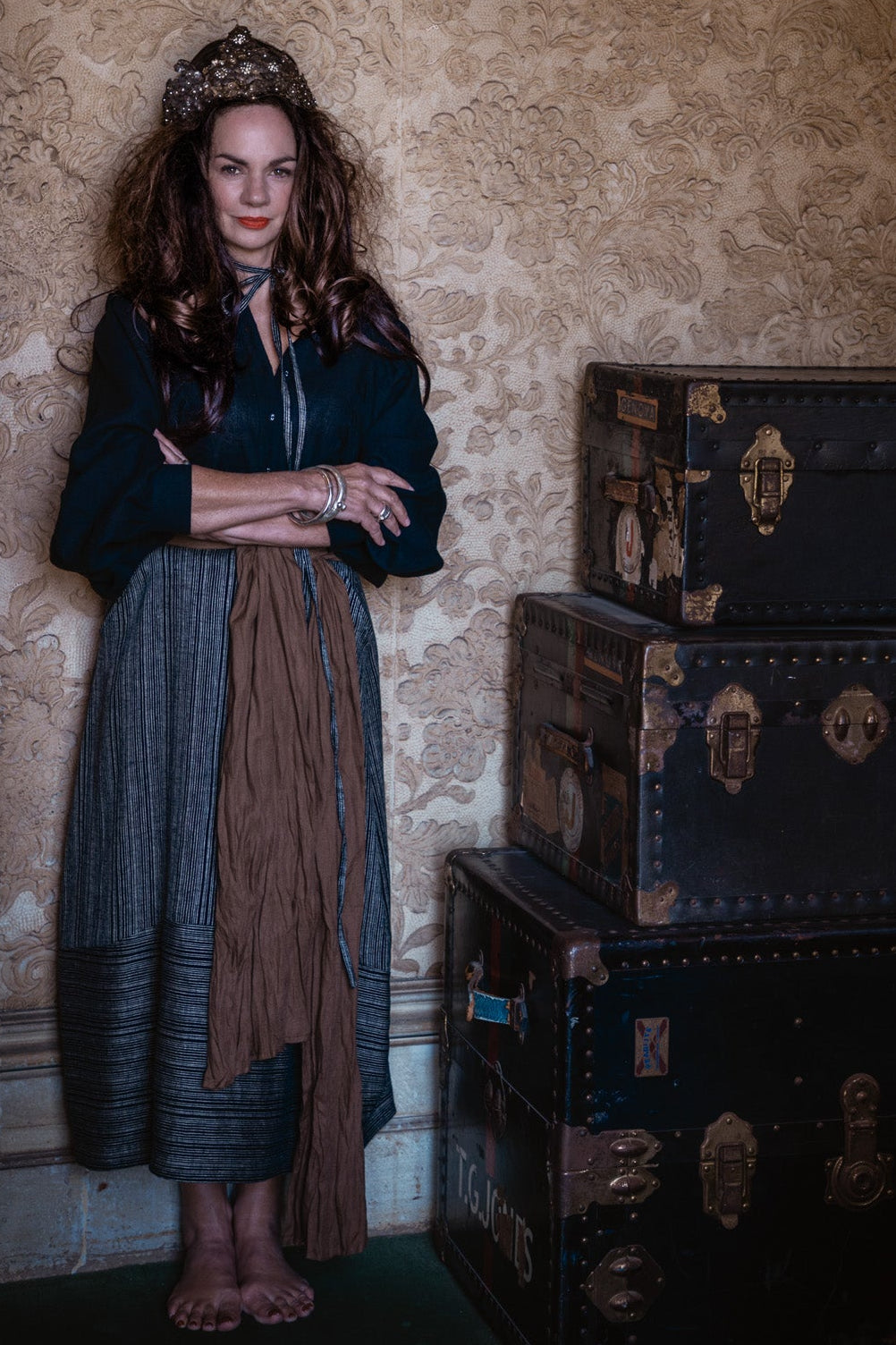 Eadie Skirt | Raven Stripe