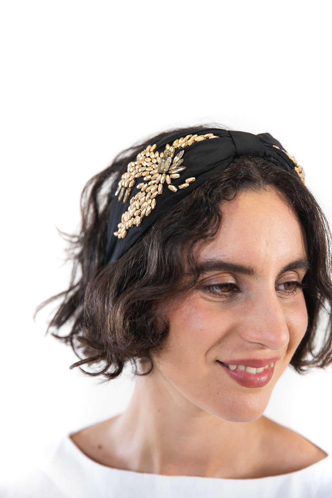 Hard Embroidered Headband | Vera