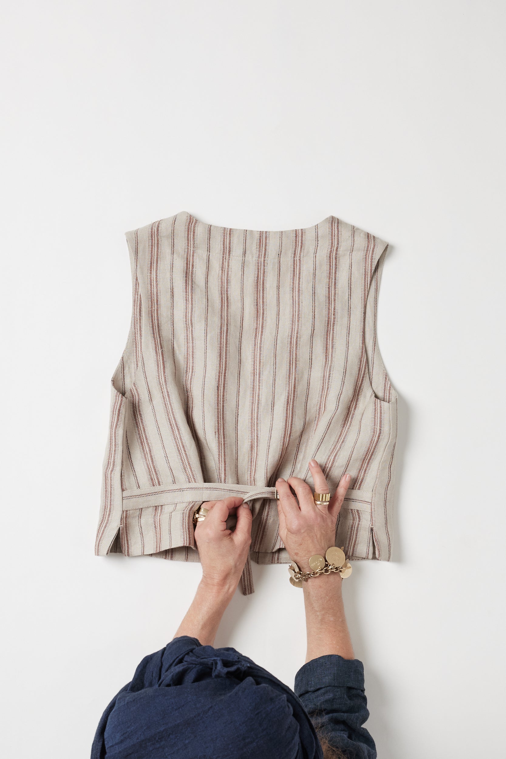Winston Waistcoat | Brick Stripe