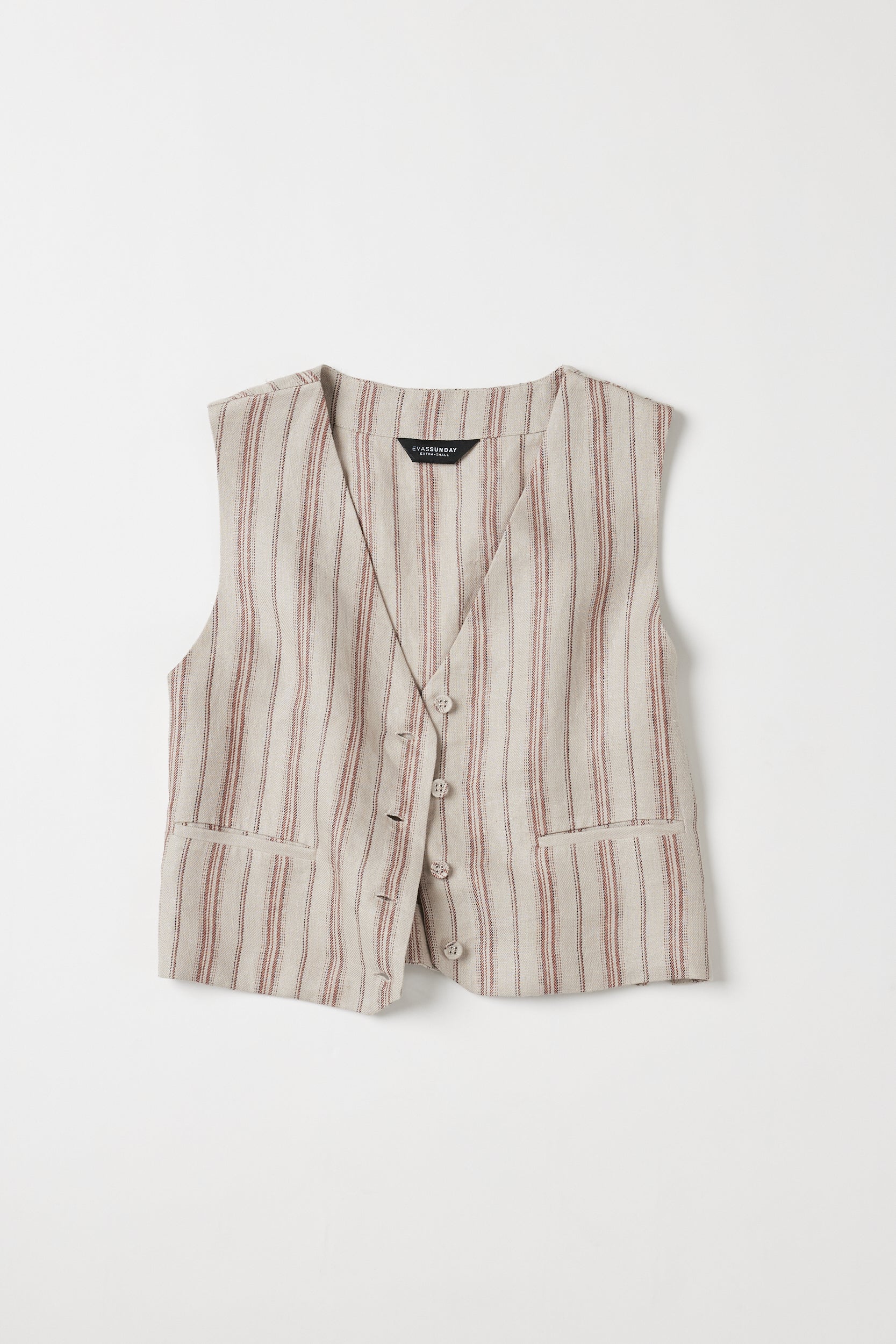 Winston Waistcoat | Brick Stripe