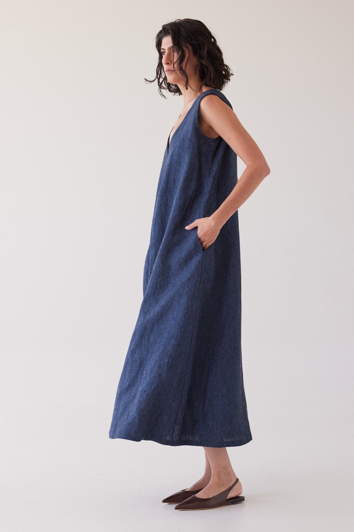 Albert Reversible Dress | Navy
