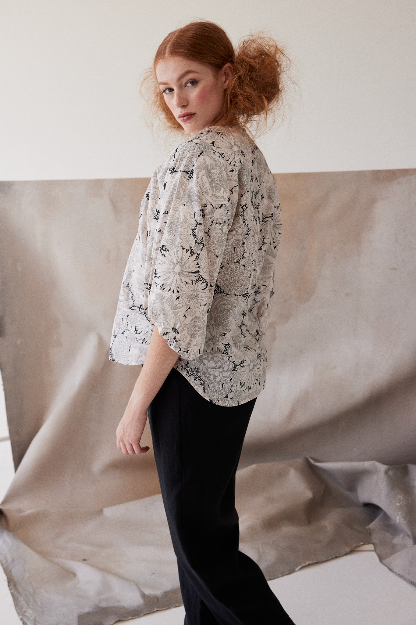 Antonette Puff Sleeve Top | English Bloom Liberty