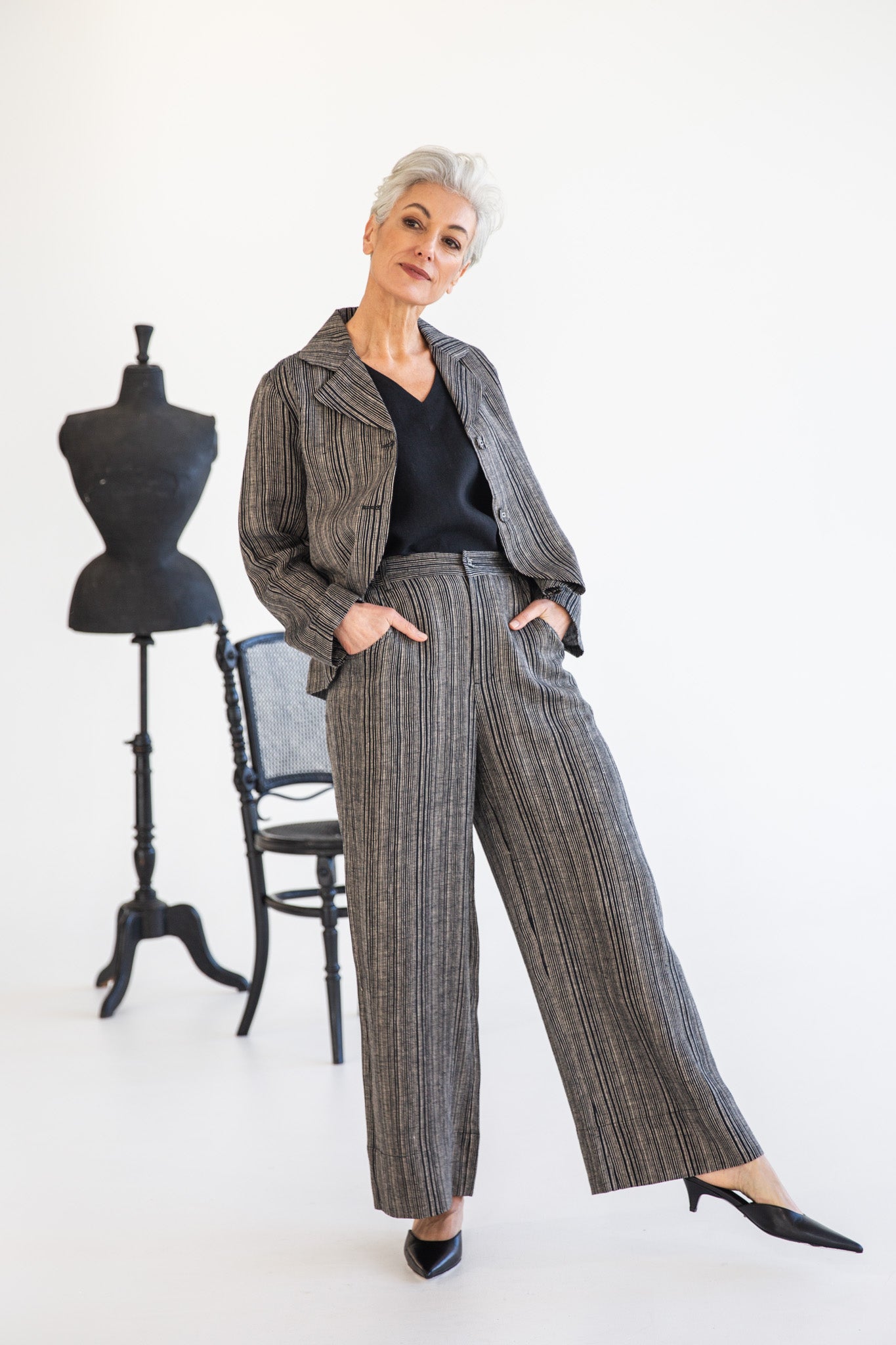 Bowie Pant | Raven Stripe