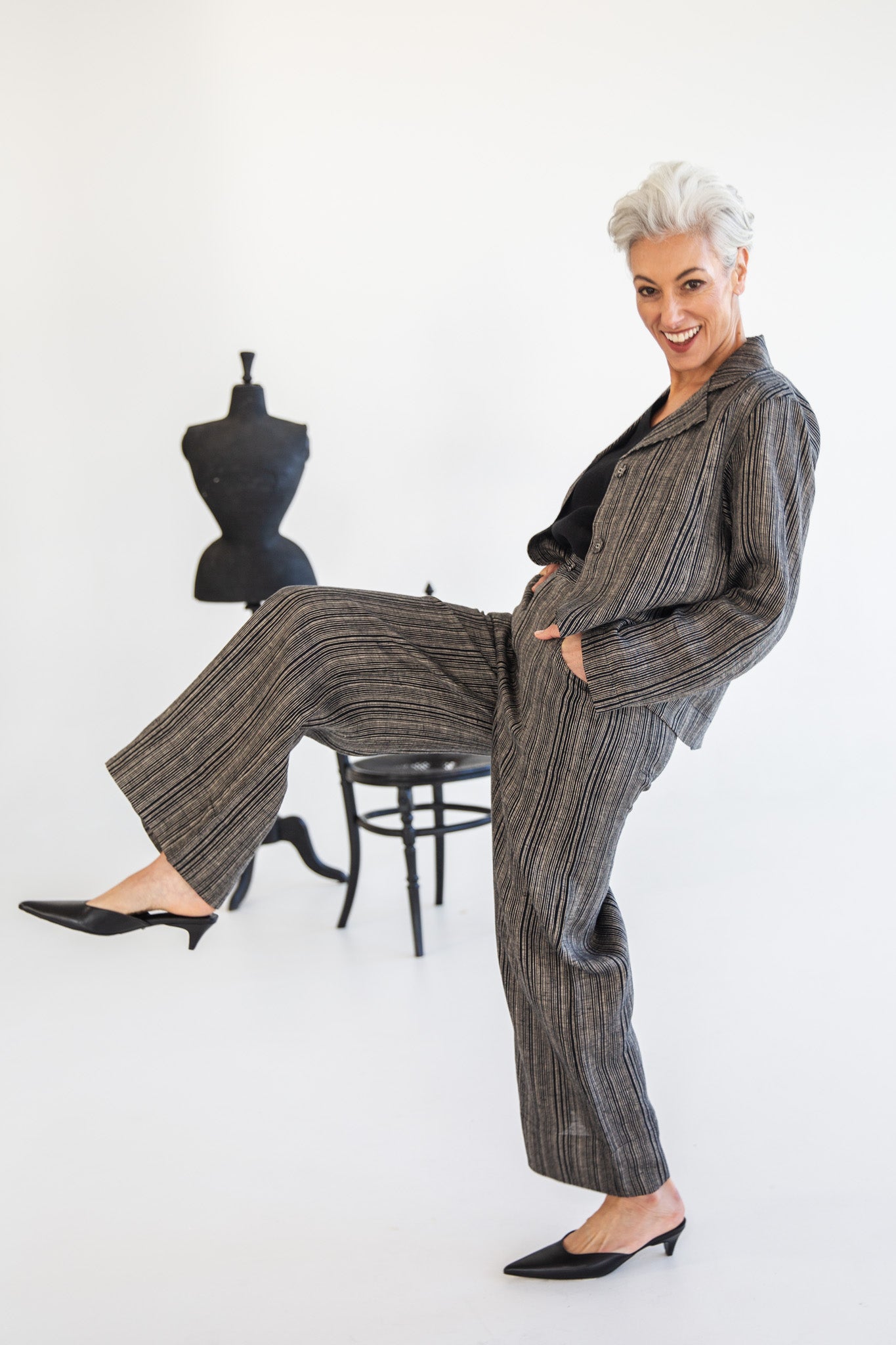 Bowie Pant | Raven Stripe