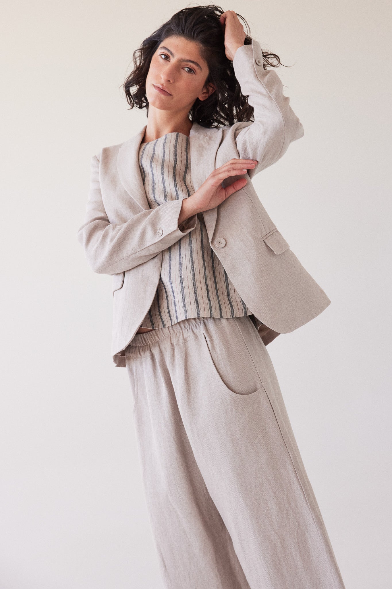 Brooklyn Fitted Blazer | Stone