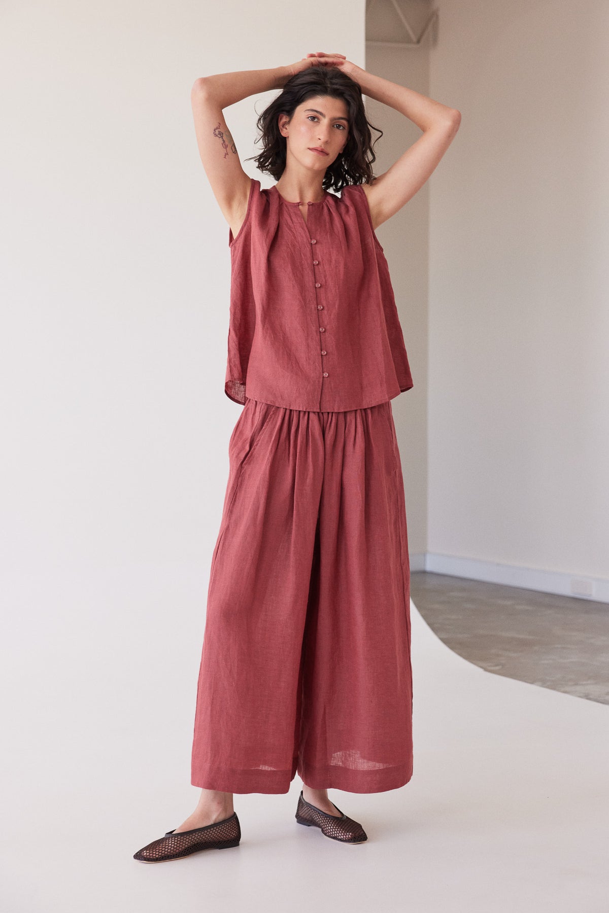 Clara Sleeveless Top | Burnt Sienna