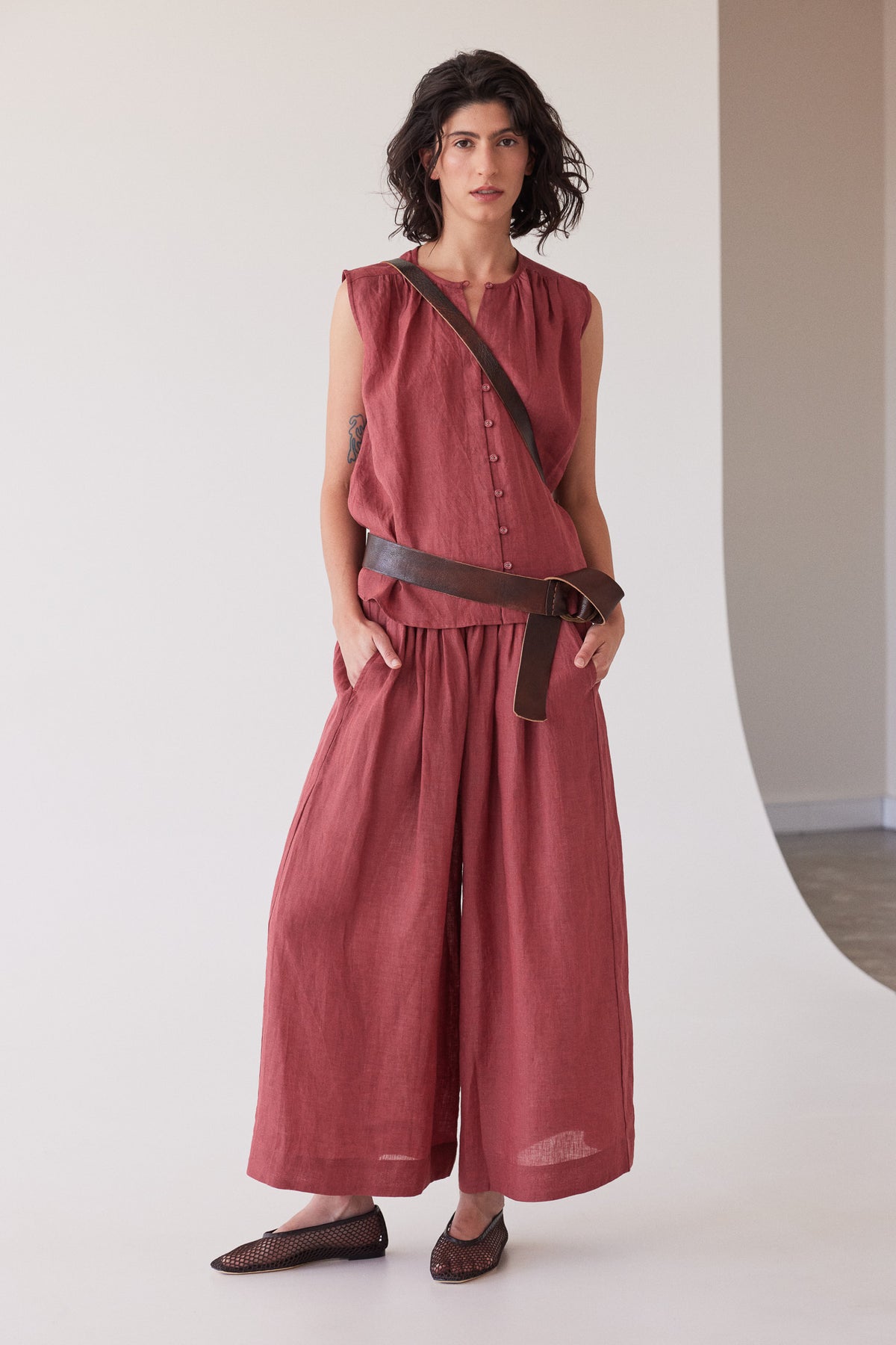 Clara Sleeveless Top | Burnt Sienna