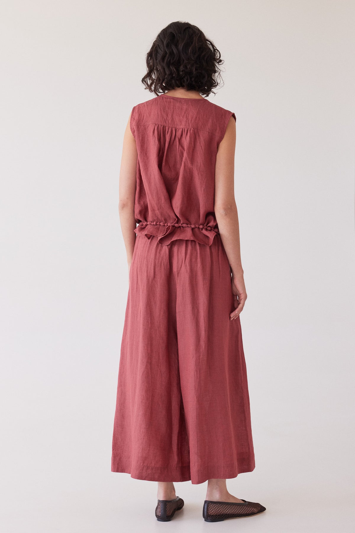 Lauri Pleated Culotte | Burnt Sienna