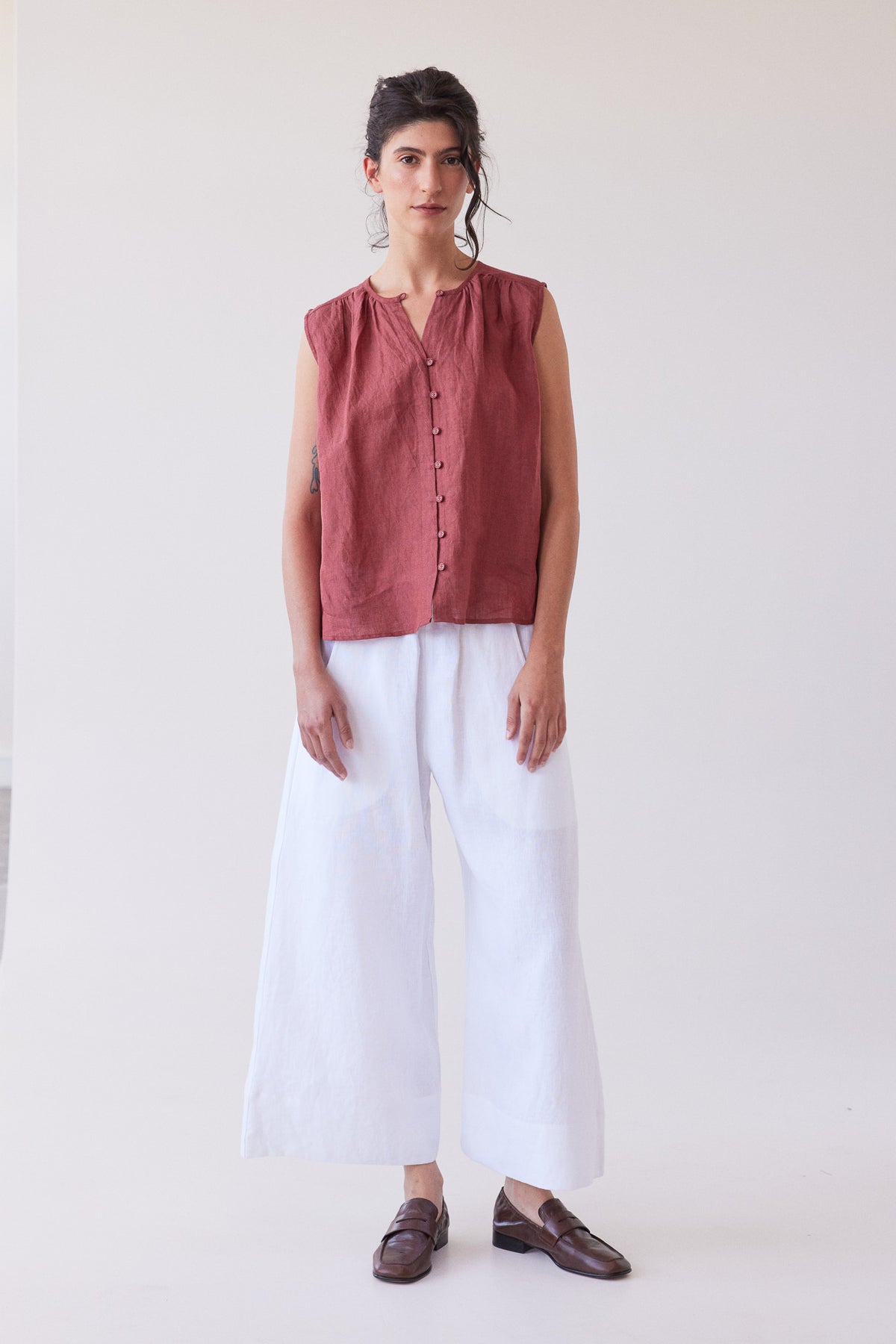 Clara Sleeveless Top | Burnt Sienna