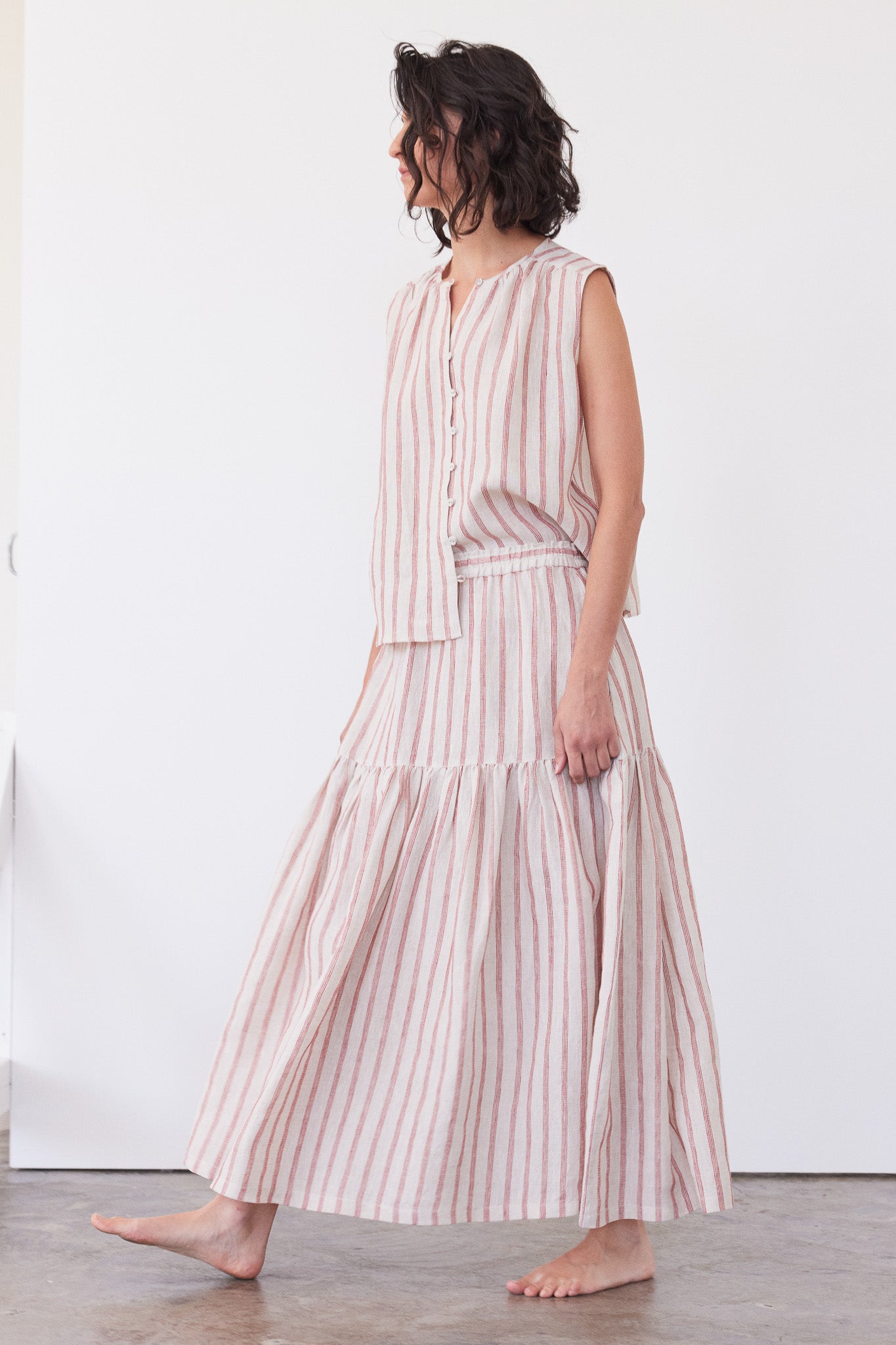 Junie Maxi Skirt | Burnt Sienna Stripe