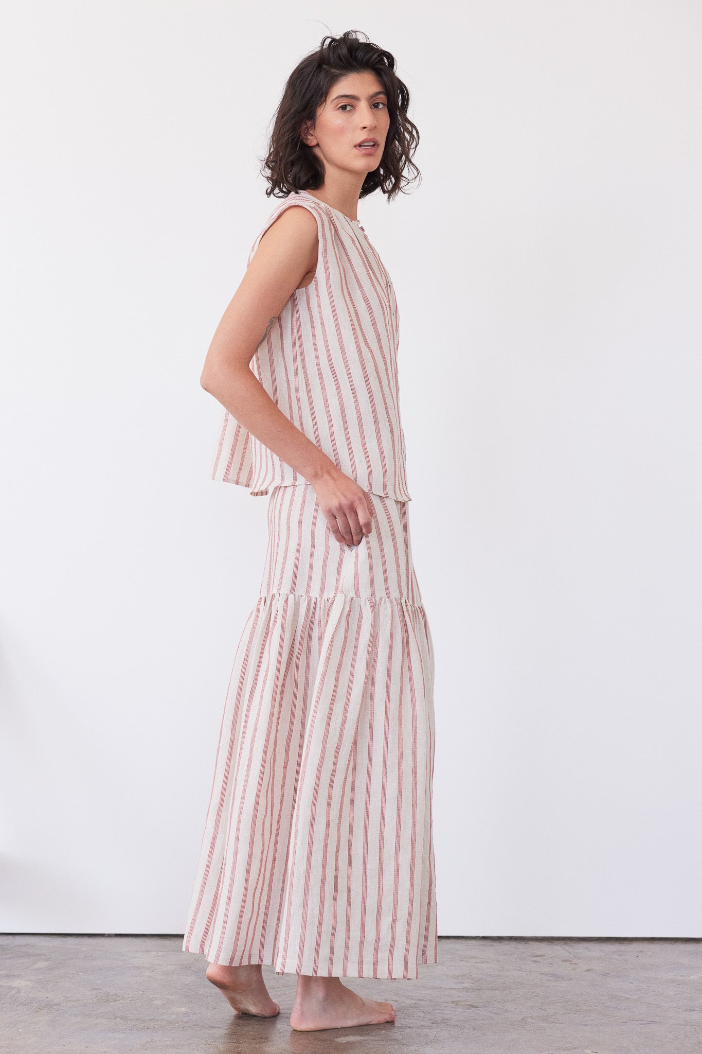 Junie Maxi Skirt | Burnt Sienna Stripe