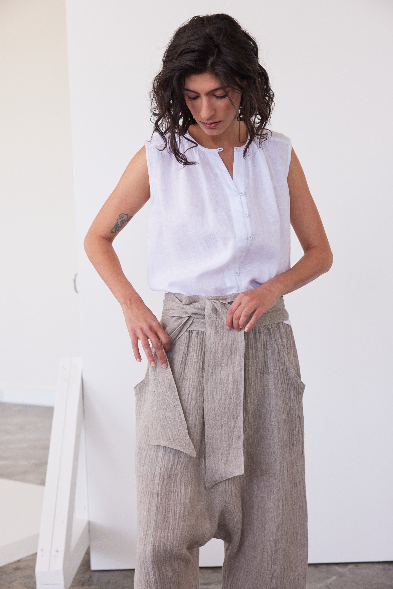 Tie Belt | Stone Gauze
