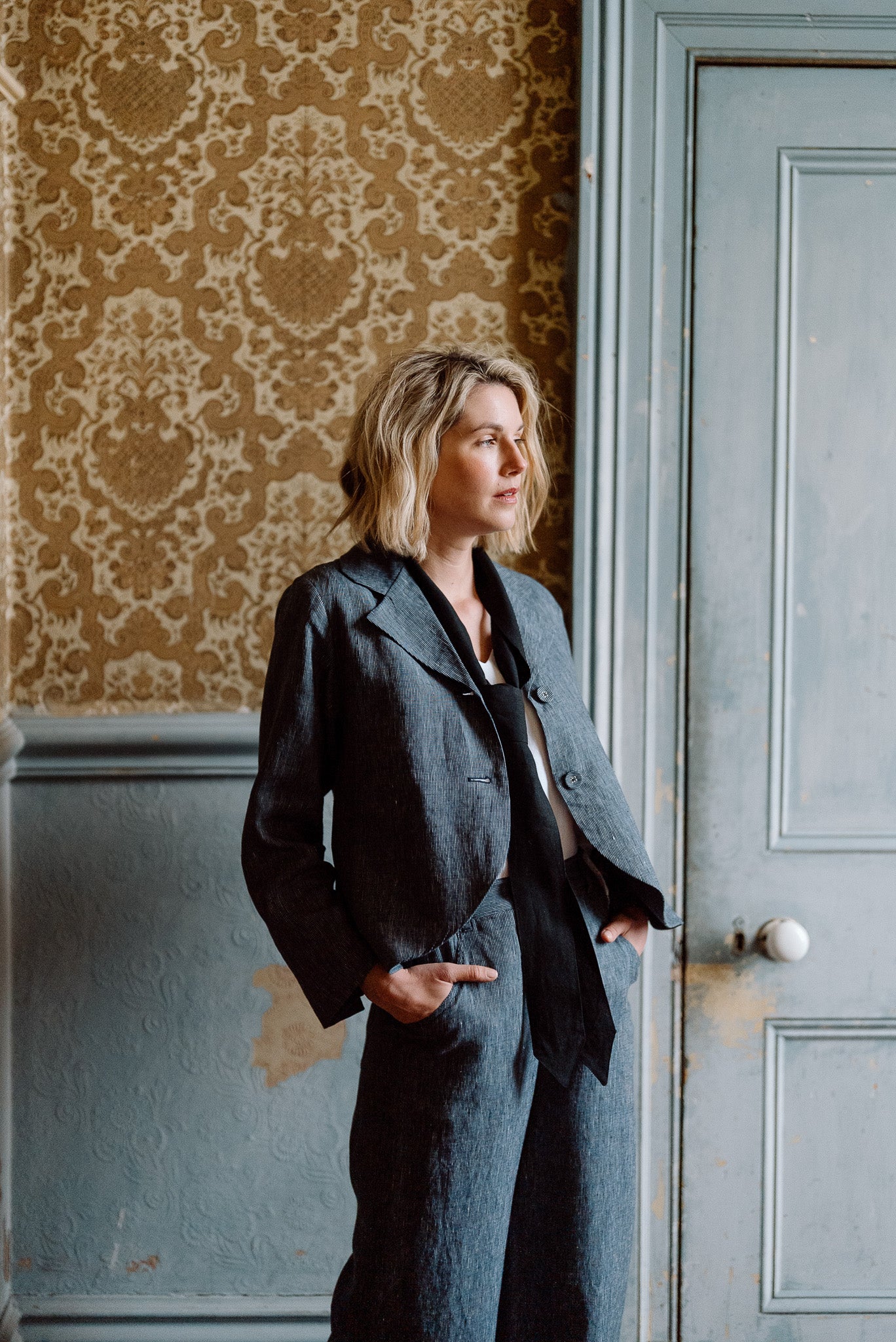 Conran Blazer | Navy Pinstripe