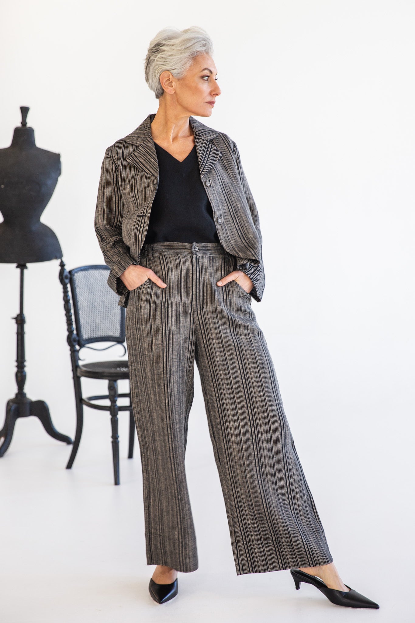 Conran Blazer | Raven Stripe