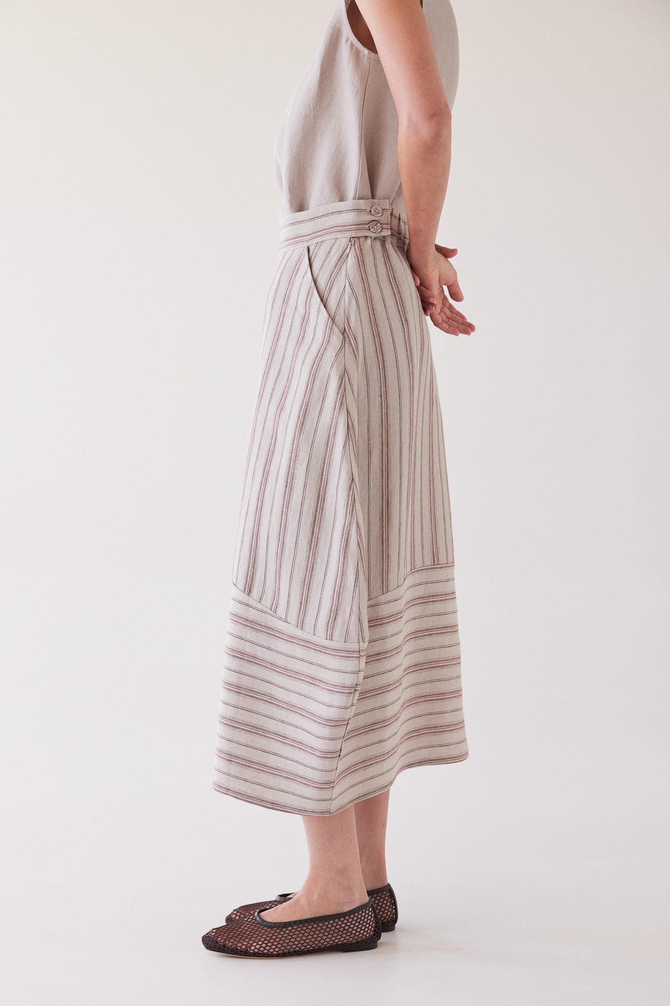 Eadie Statement Skirt | Brick Stripe