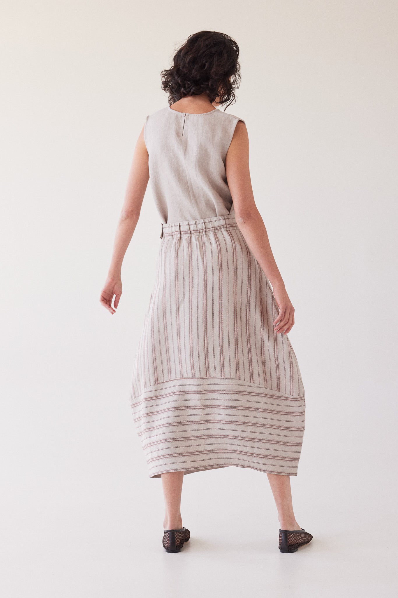 Eadie Statement Skirt | Brick Stripe