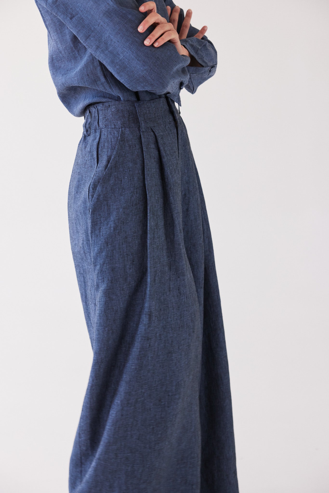 Easton Wide Leg Pant | Navy