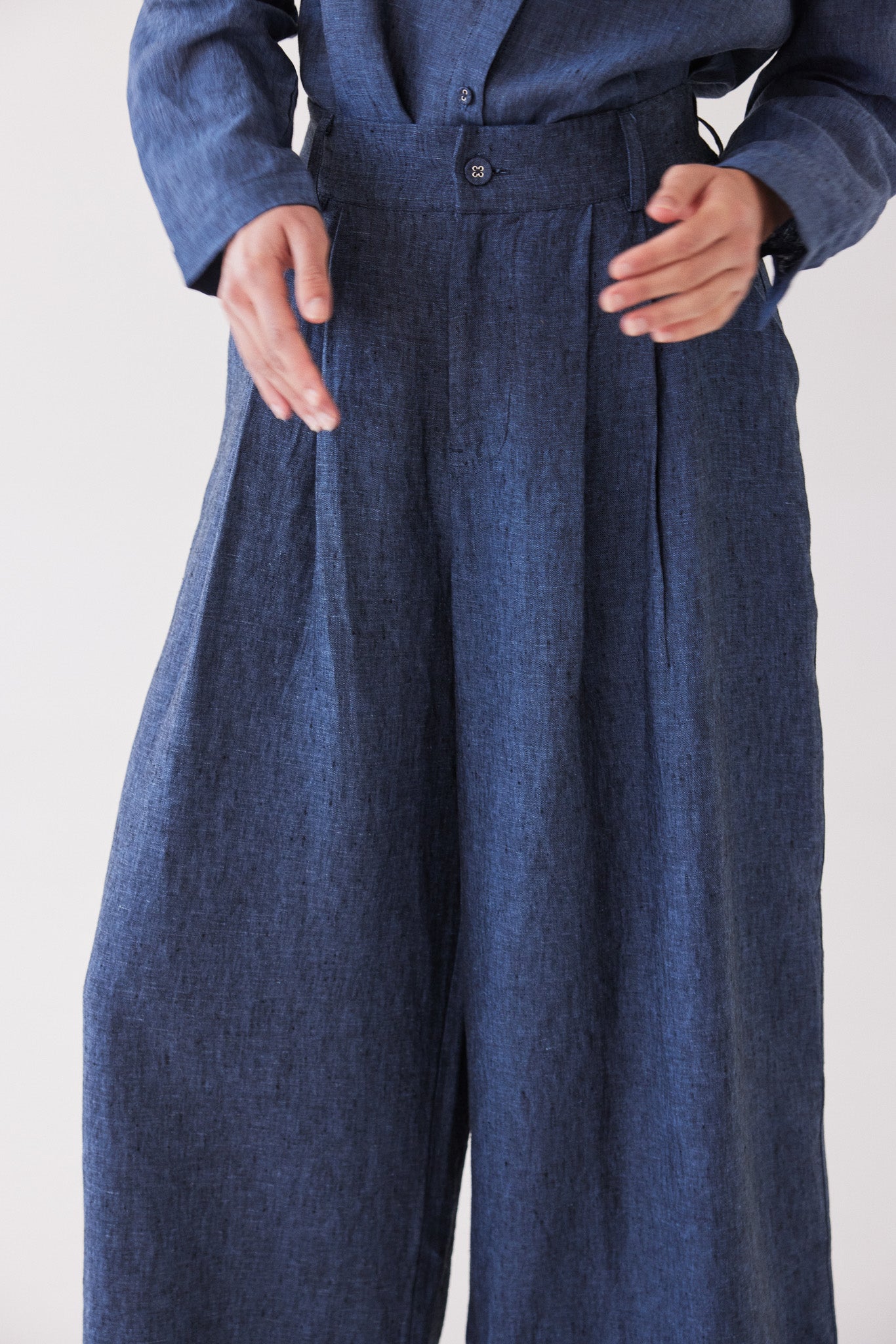 Easton Wide Leg Pant | Navy