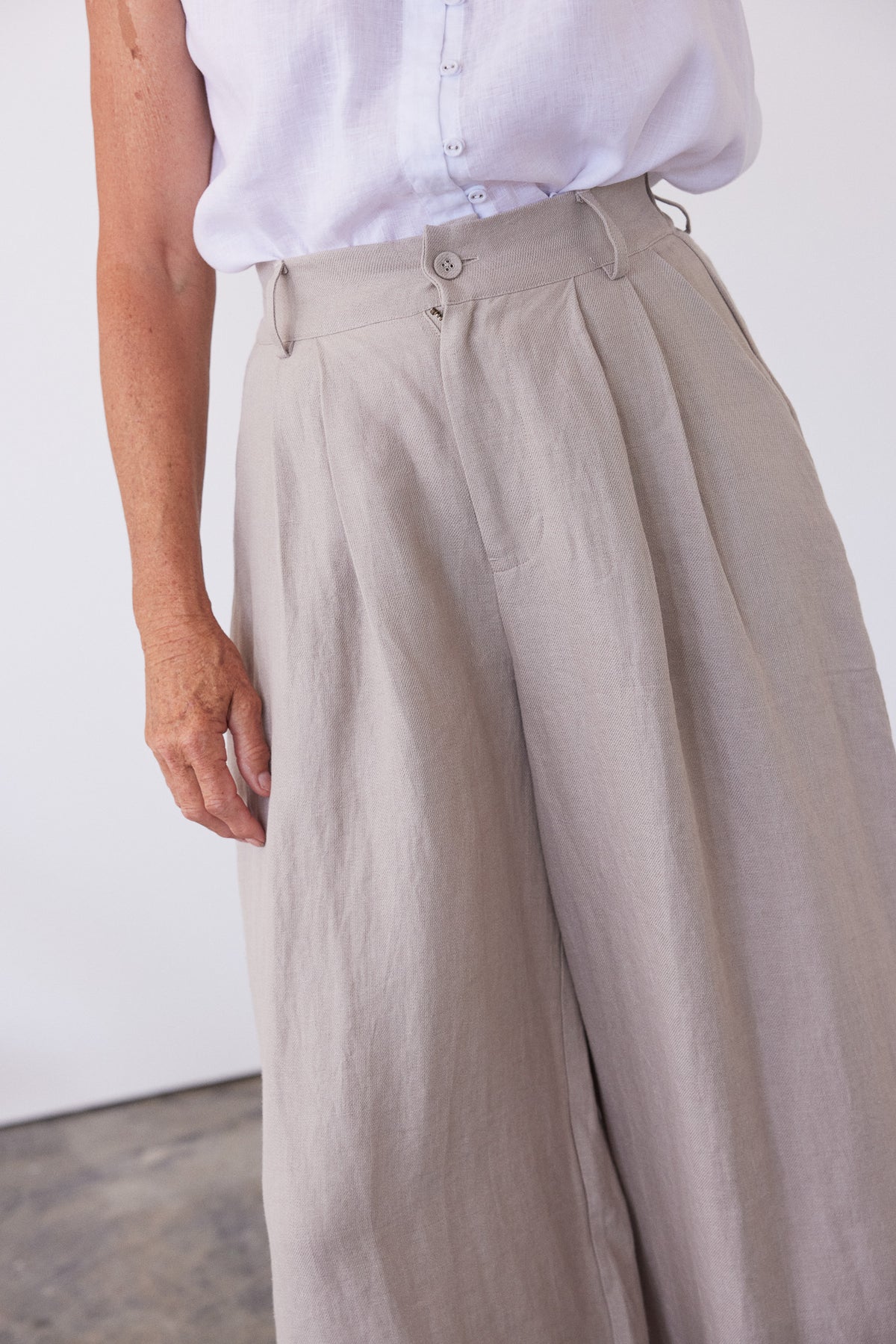 Easton Wide Leg Pant | Stone