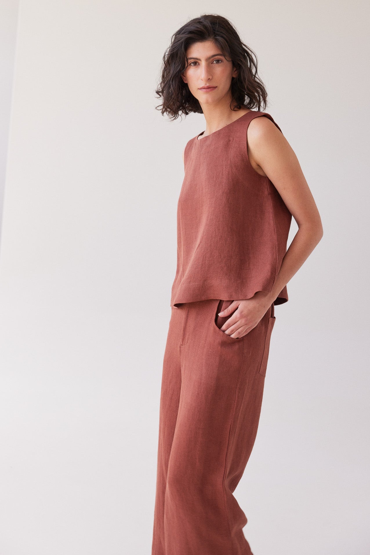 Ellis Shell Top | Brick