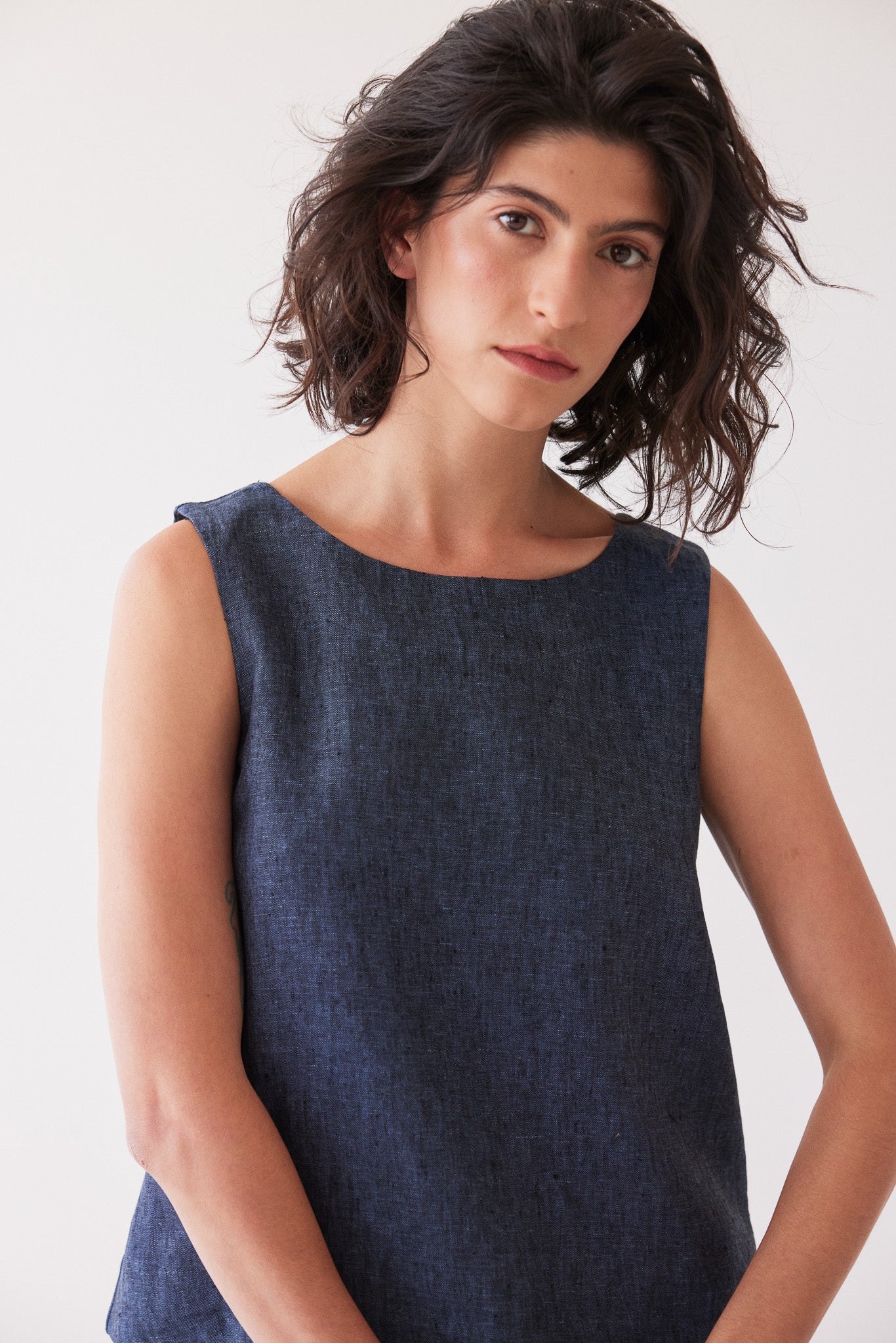 Ellis Shell Top | Navy