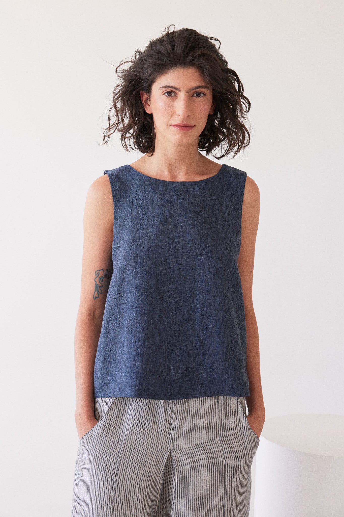Ellis Shell Top | Navy