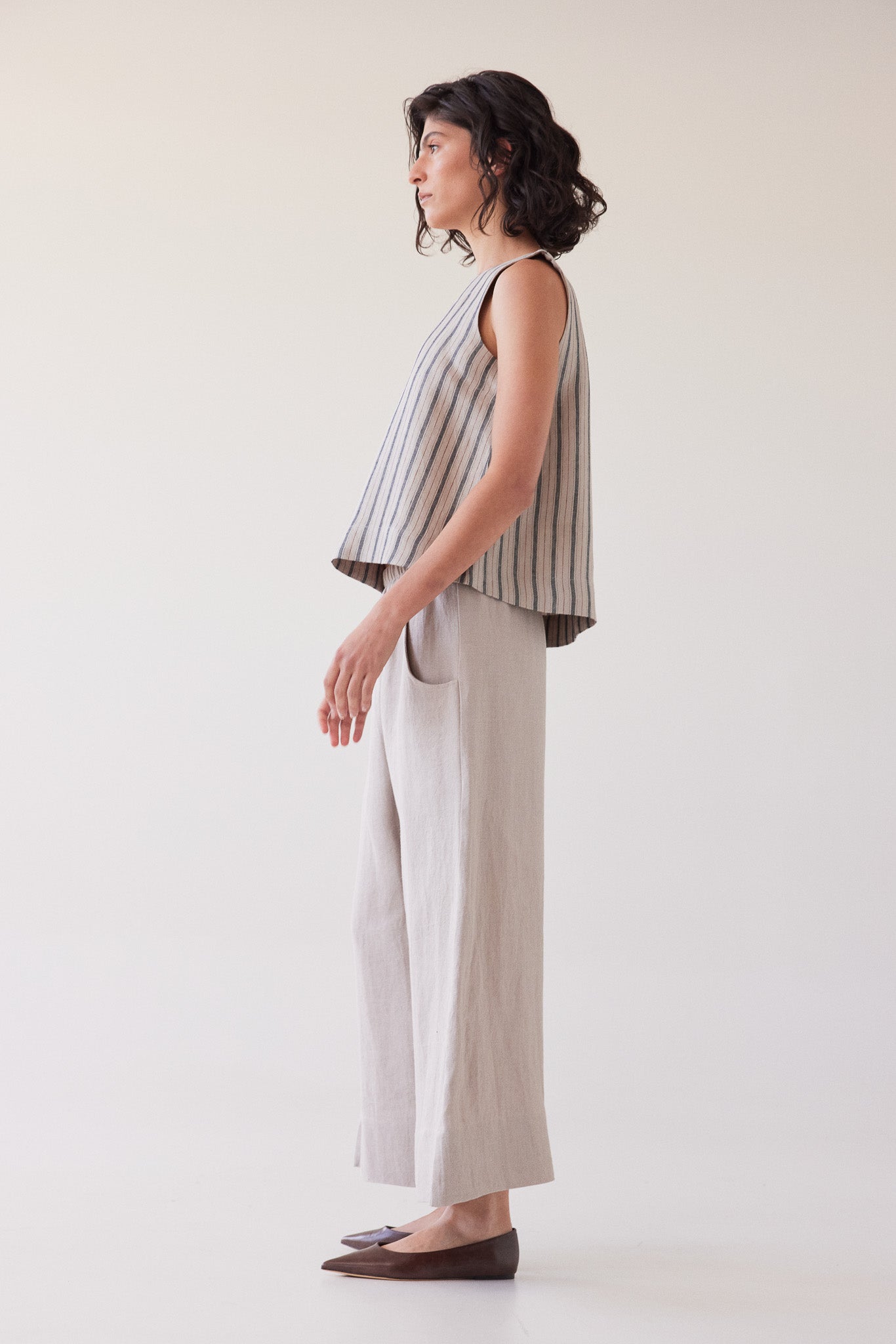 Ellis Shell Top | Navy Stripe